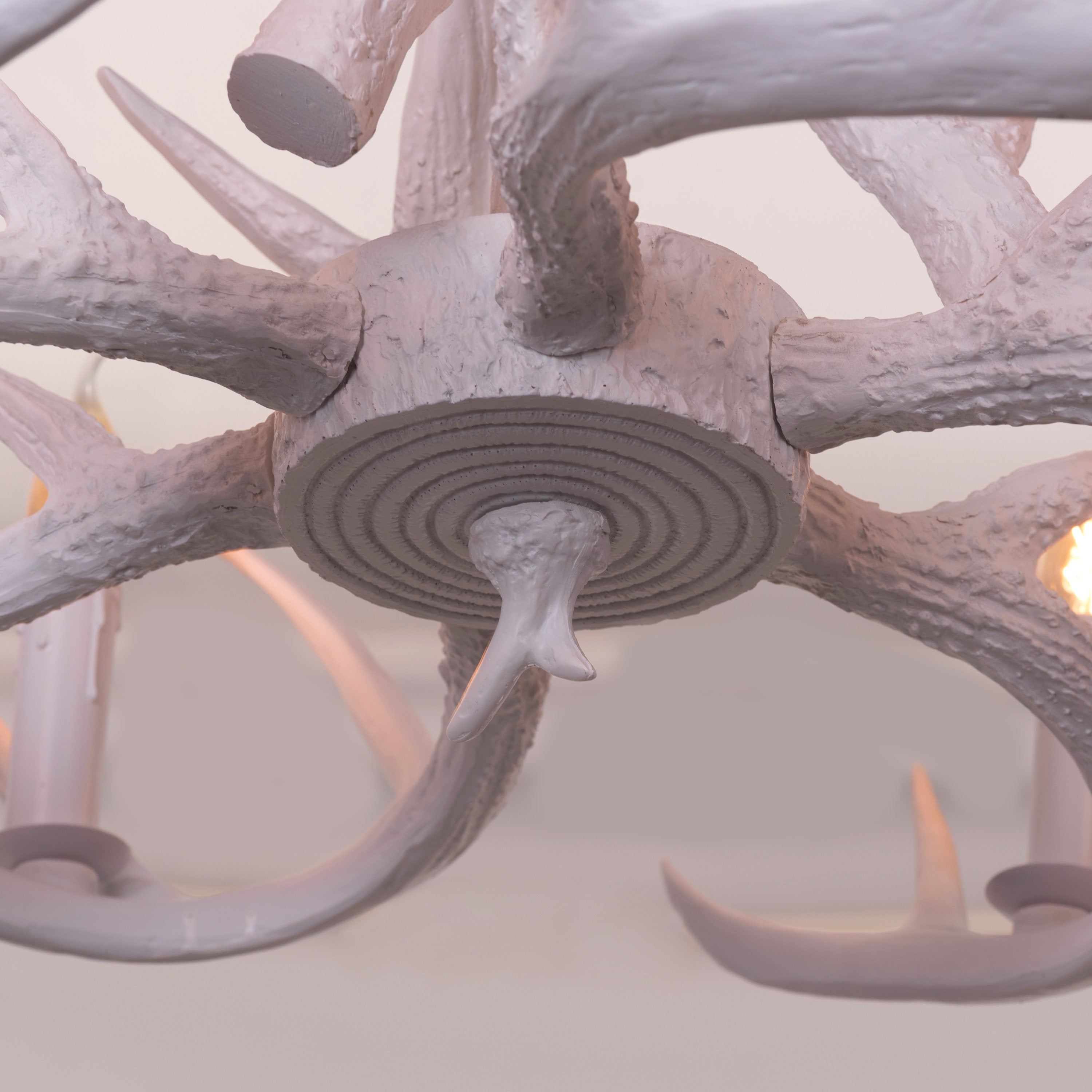 White Christmas Antler Chandelier