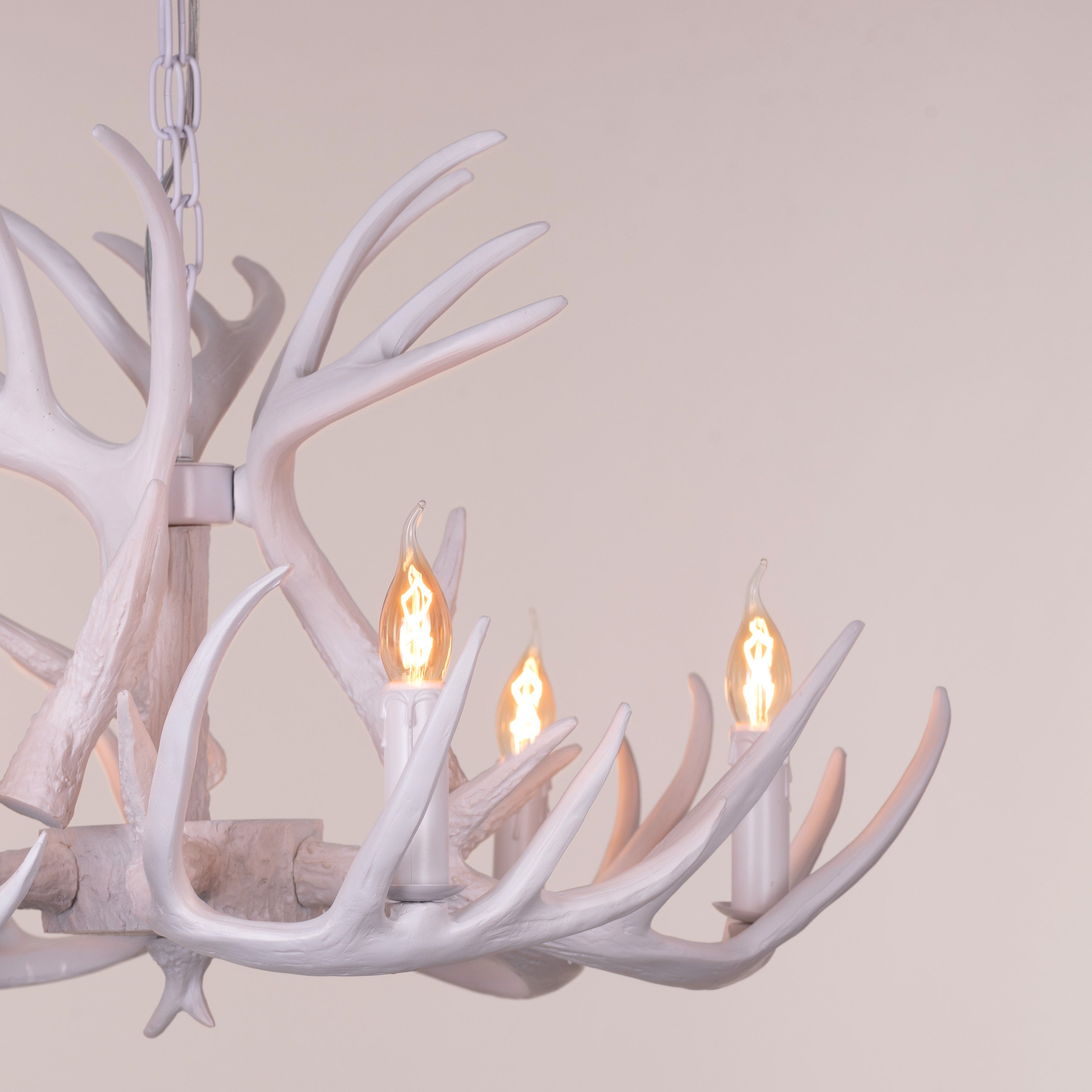 White Christmas Antler Chandelier