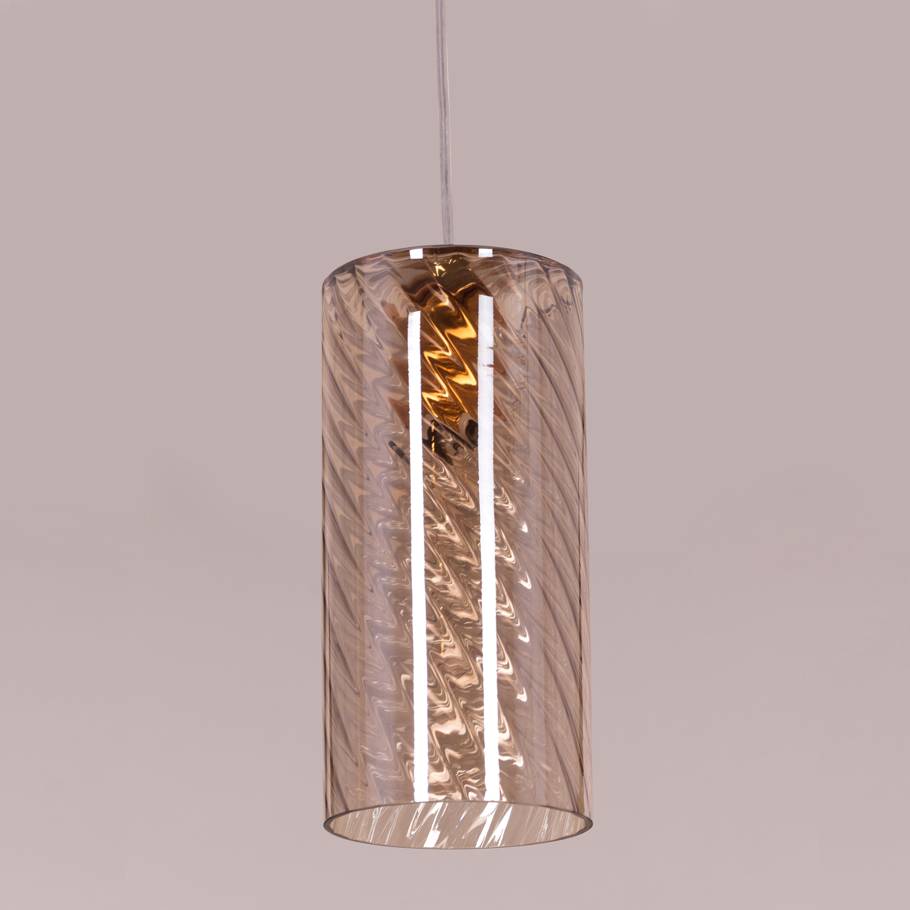 No Words (Amber) Textured Glass Pendant Light