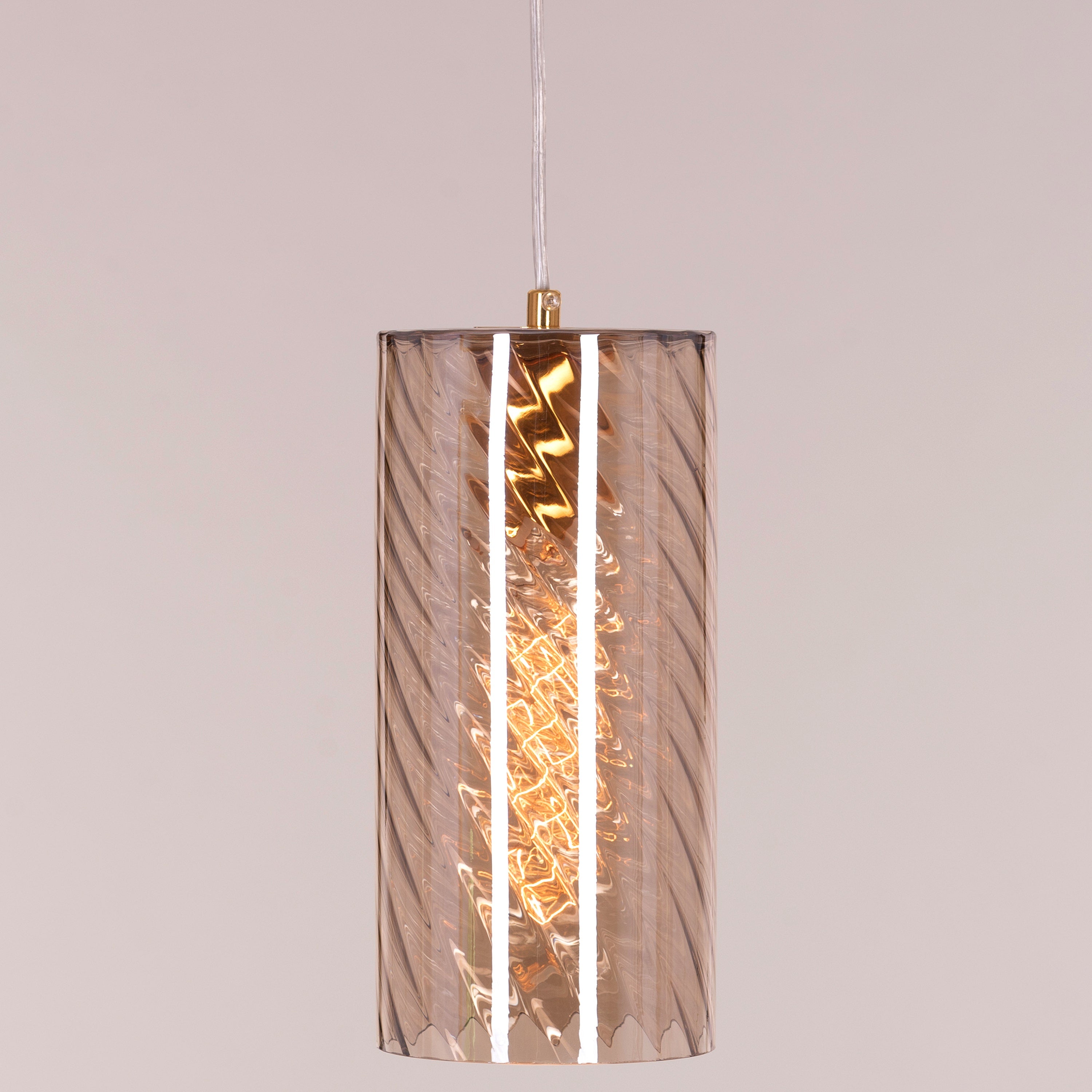 No Words (Amber) Textured Glass Pendant Light