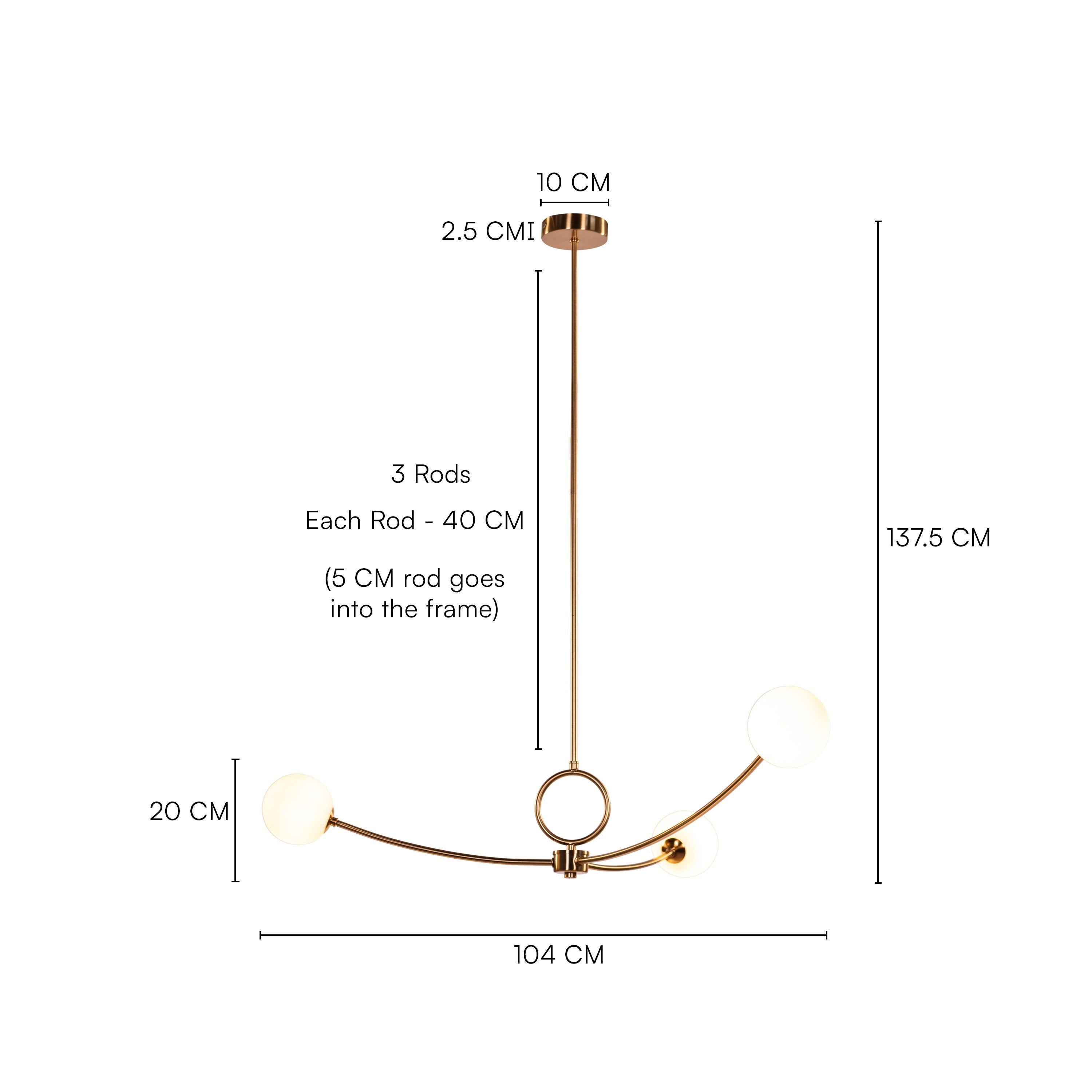 Home Already (Gold, Milky White) Pendant Light