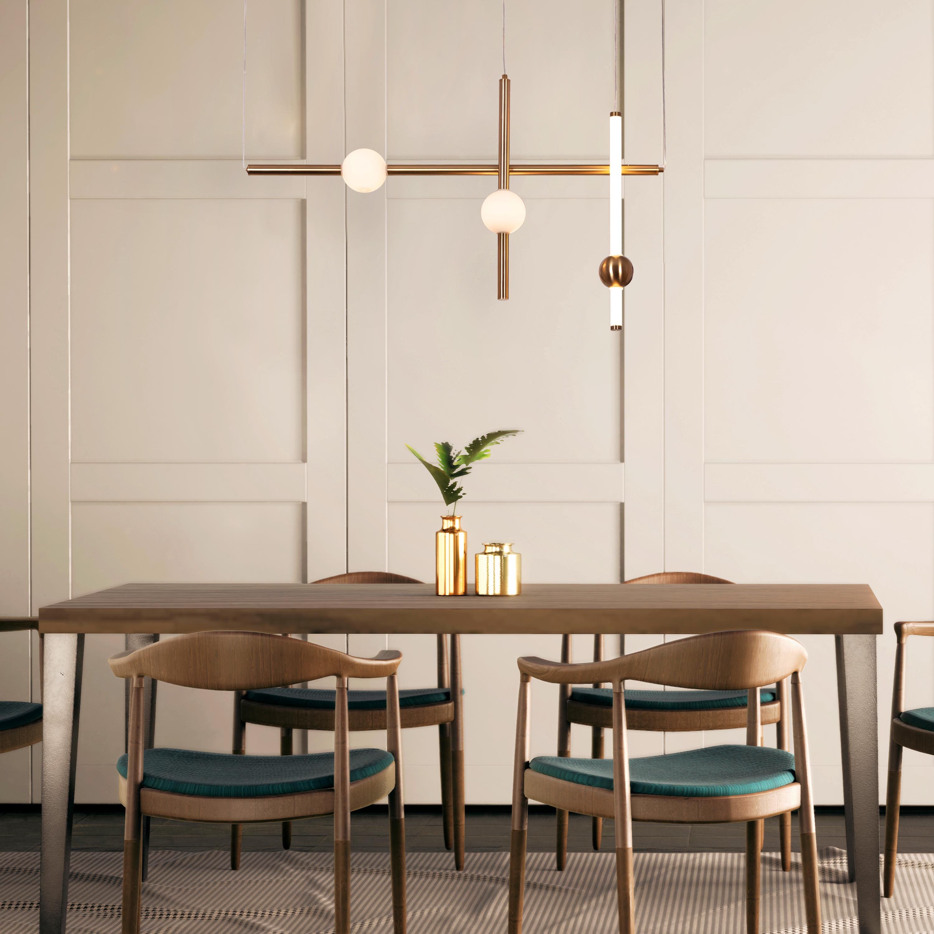 Sweet Dreams (Large, Gold, 3 Colour Built-In-LED) Chandelier