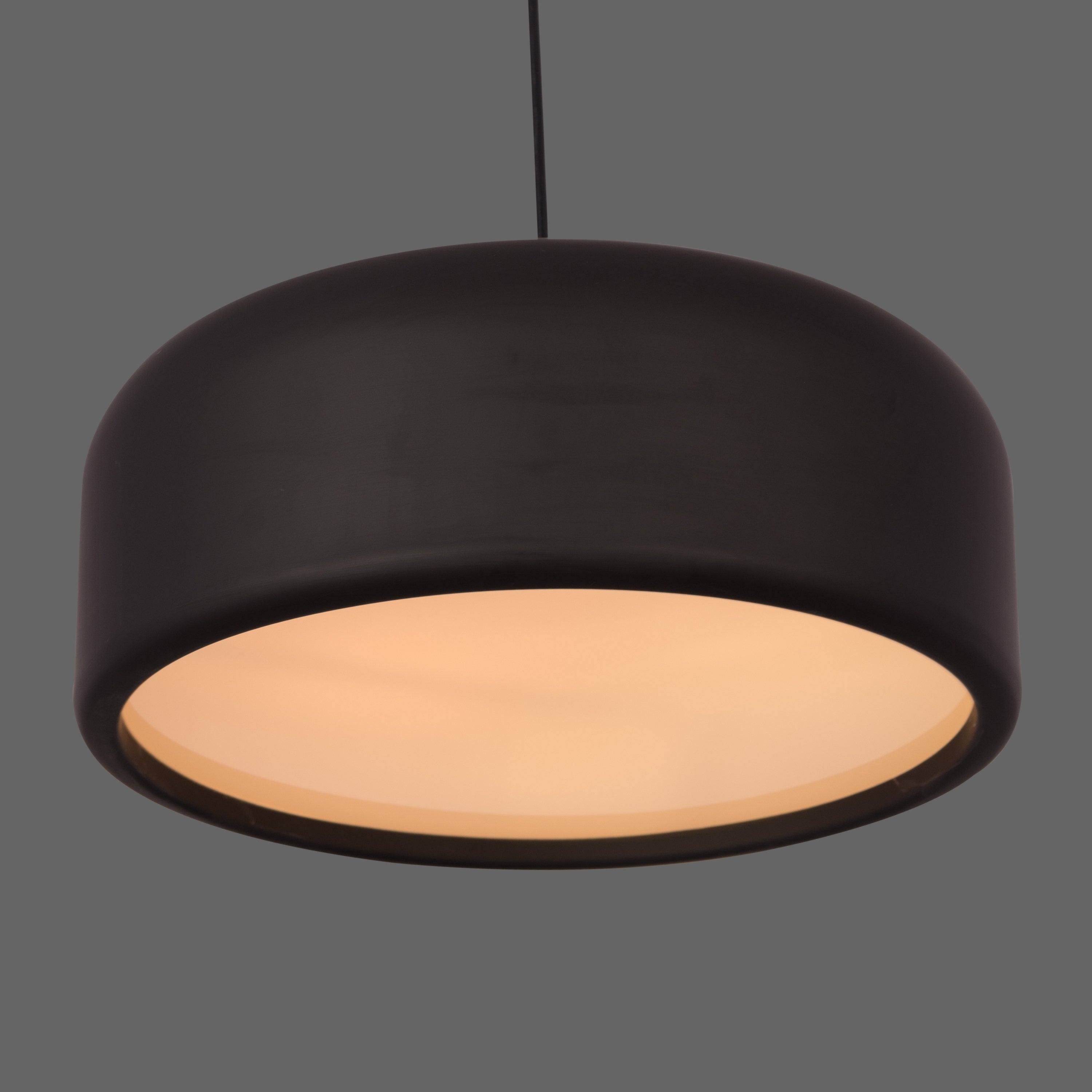 Artistic (14", Black, Smart LED) Pendant Light (3 smart LED Bulbs Included)