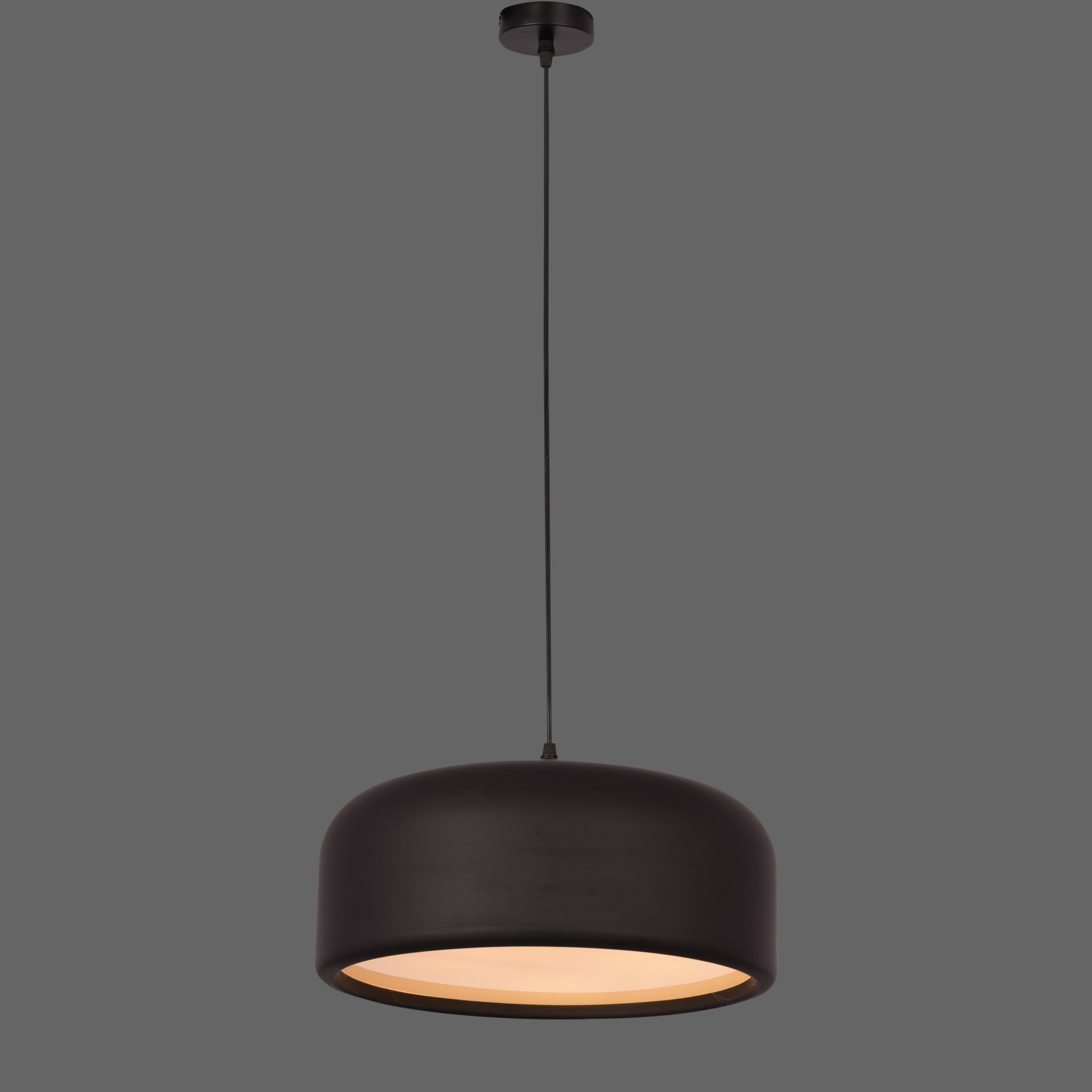 Artistic (14", Black, Smart LED) Pendant Light (3 smart LED Bulbs Included)