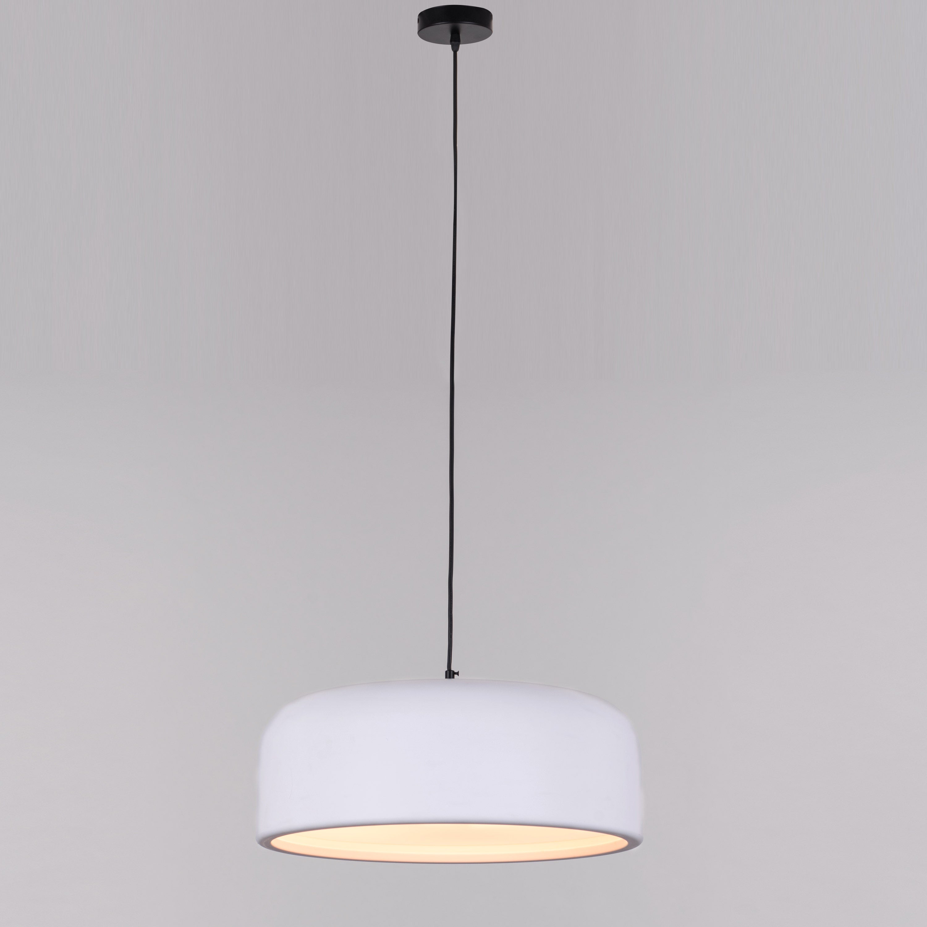Artistic (19", White, Smart LED) Pendant Light (3 Smart LED Bulbs Included)