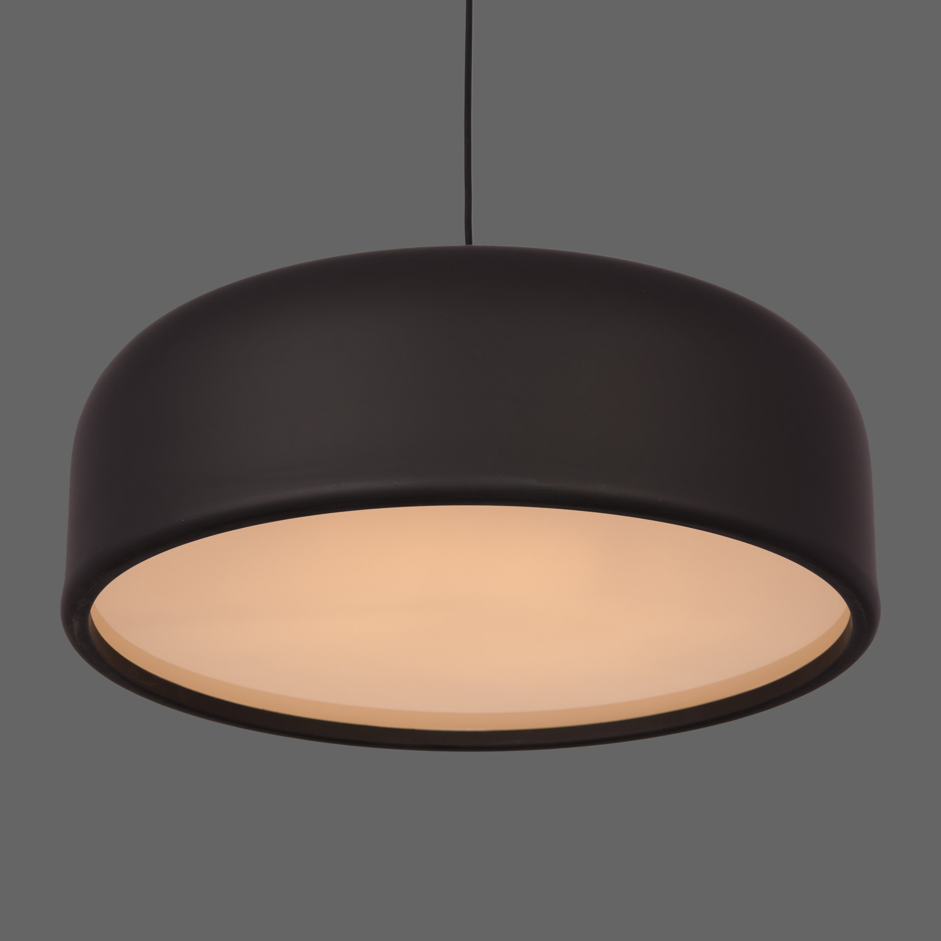 Artistic (19", Black, Smart LED) Pendant Light (3 Smart LED Bulbs Included)