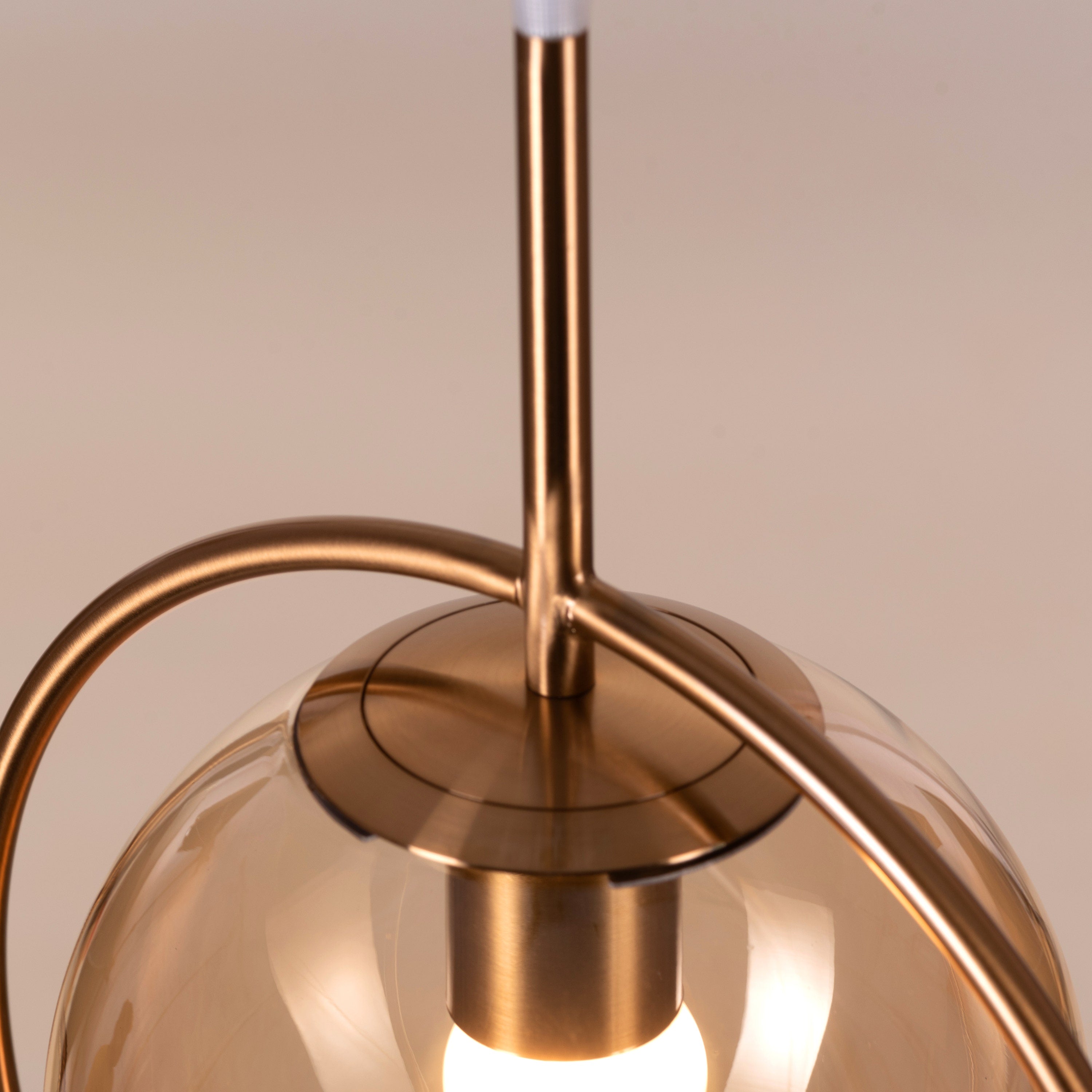 August Night (Amber) Clear Glass Pendant Light