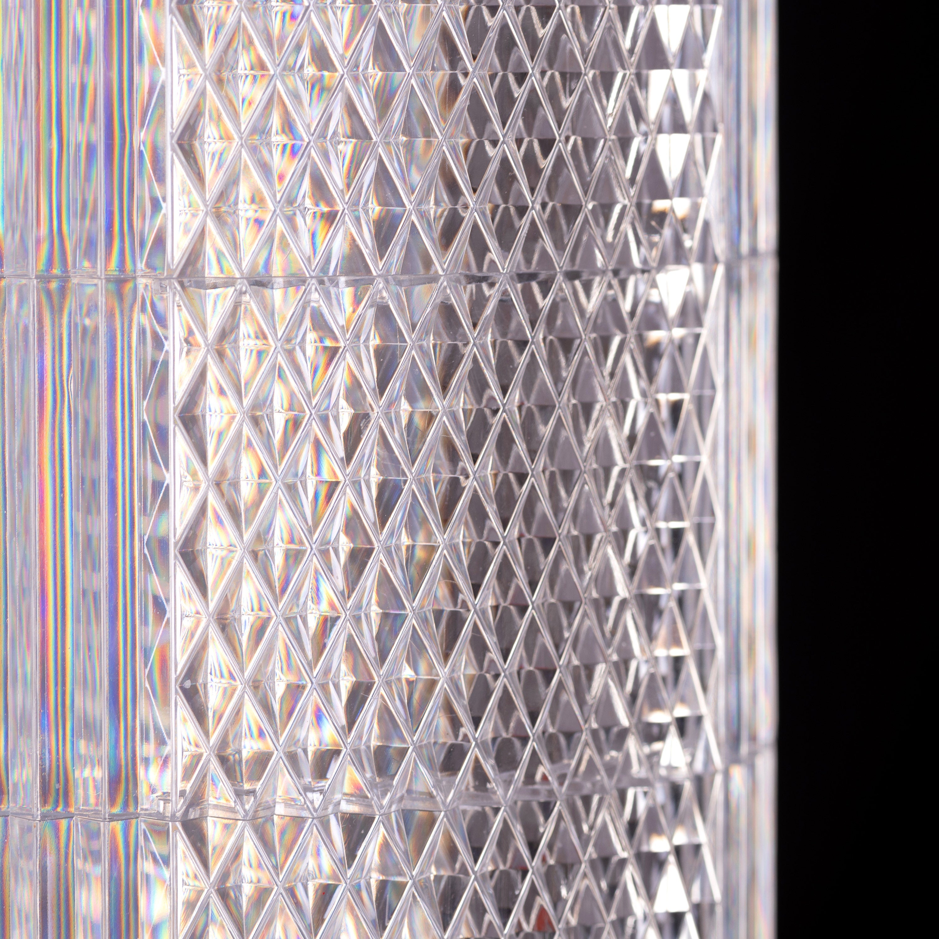 Yellow Diamond (Medium, Dimmable LED with Remote Control) Acrylic Textured Pendant Light