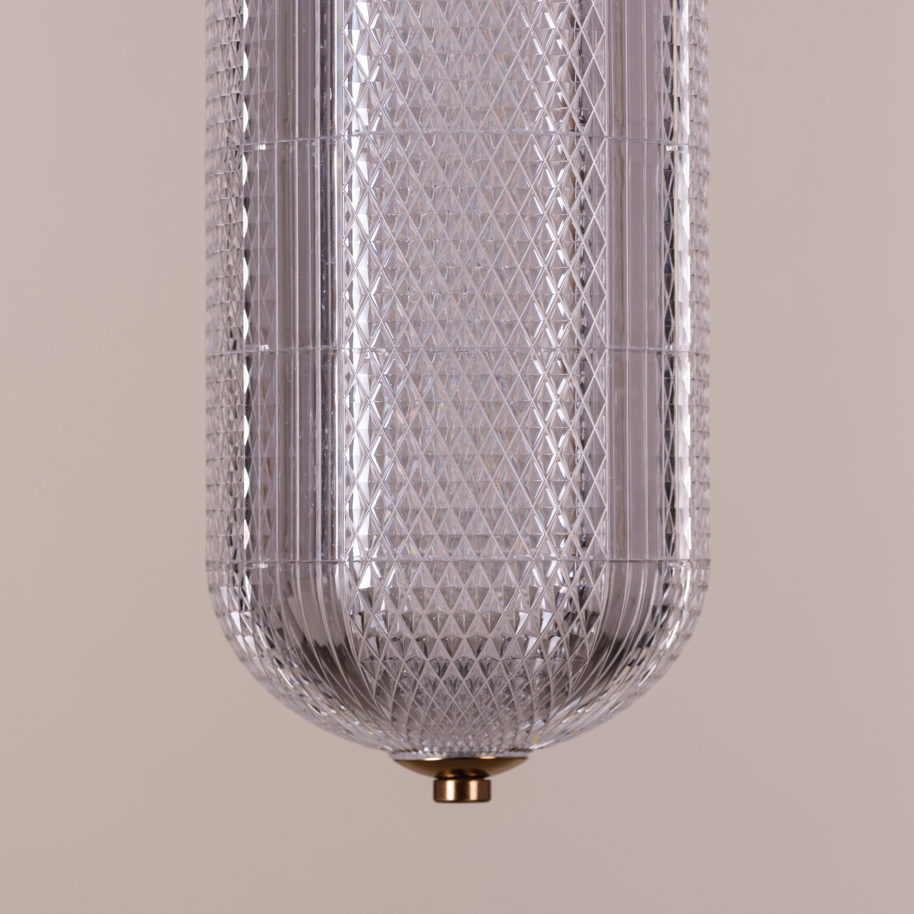 Yellow Diamond (Small, Dimmable LED with Remote Control) Acrylic Textured Pendant Light
