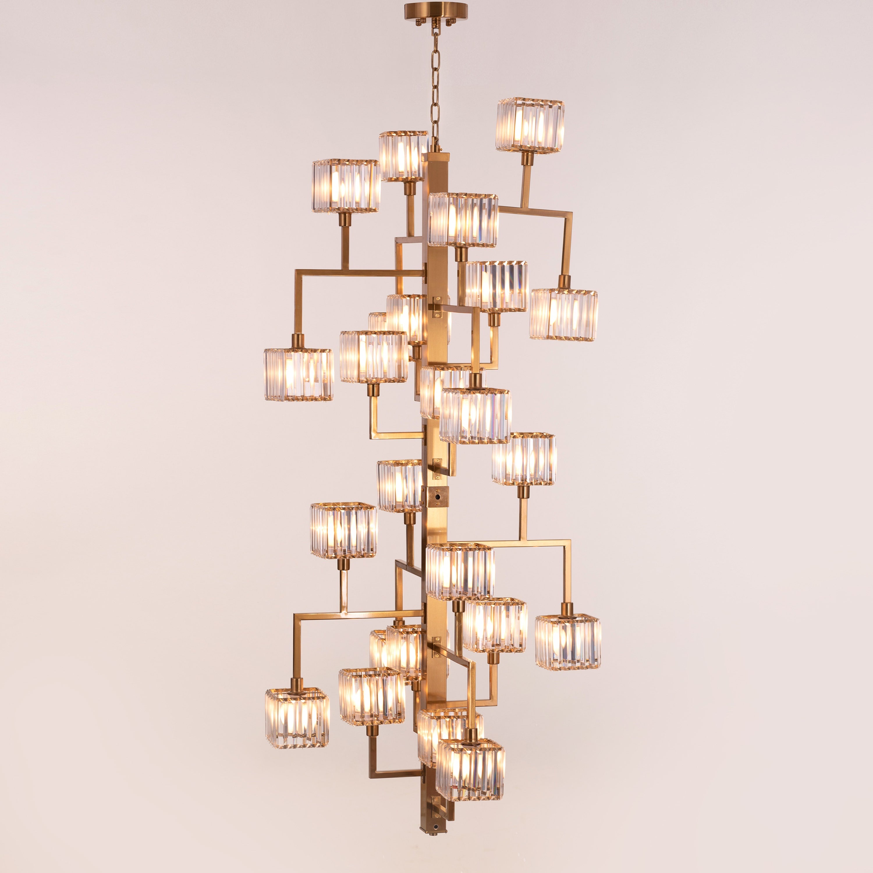 Watch The Throne (Large, Vertical, Gold) Crystal Chandelier