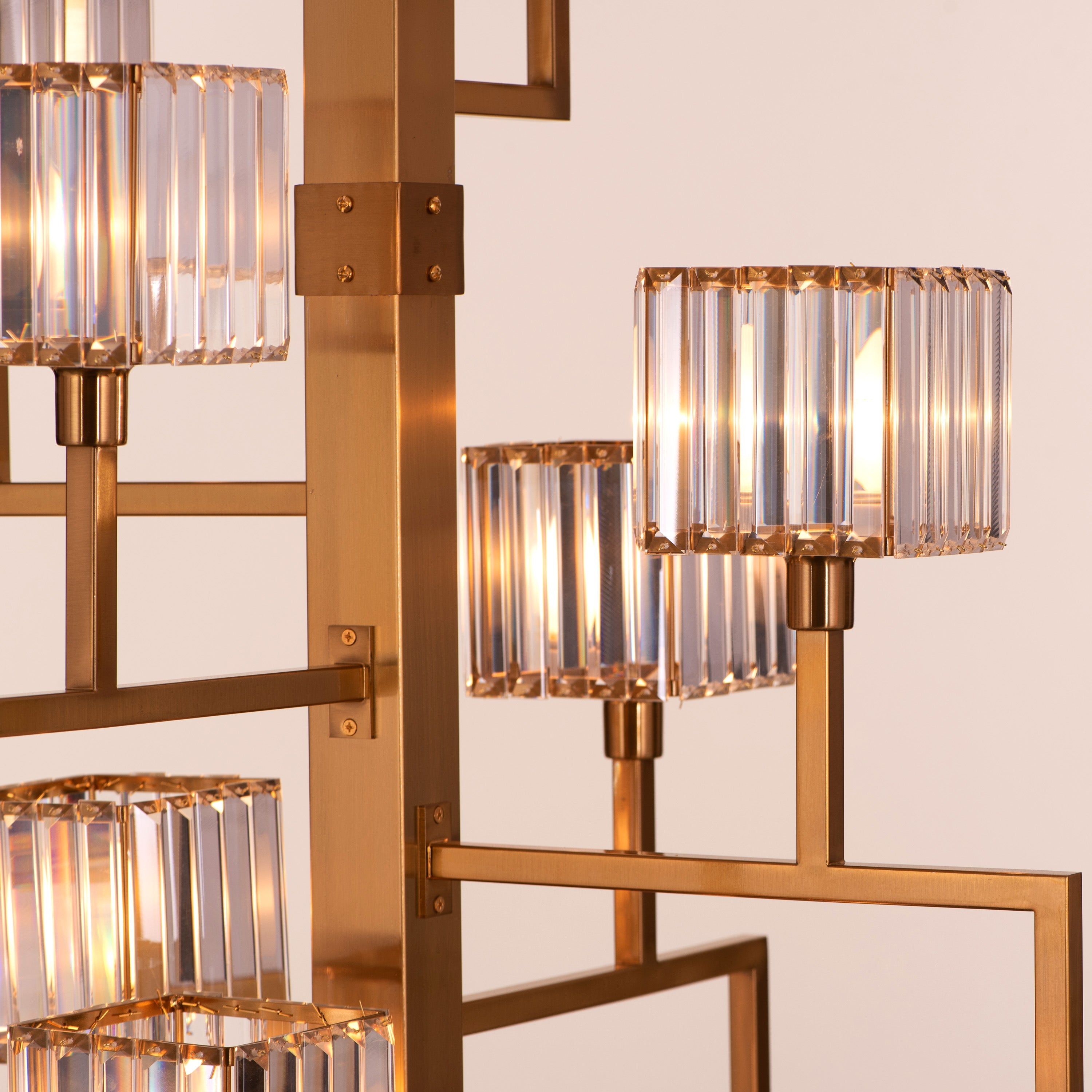 Watch The Throne (Large, Vertical, Gold) Crystal Chandelier