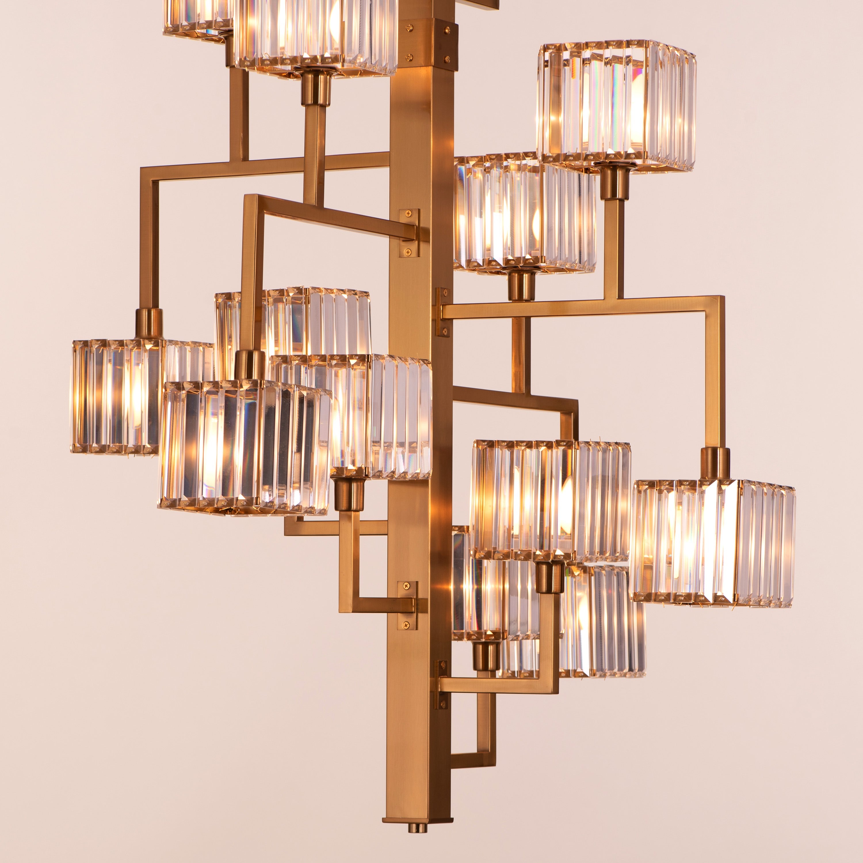 Watch The Throne (Large, Vertical, Gold) Crystal Chandelier