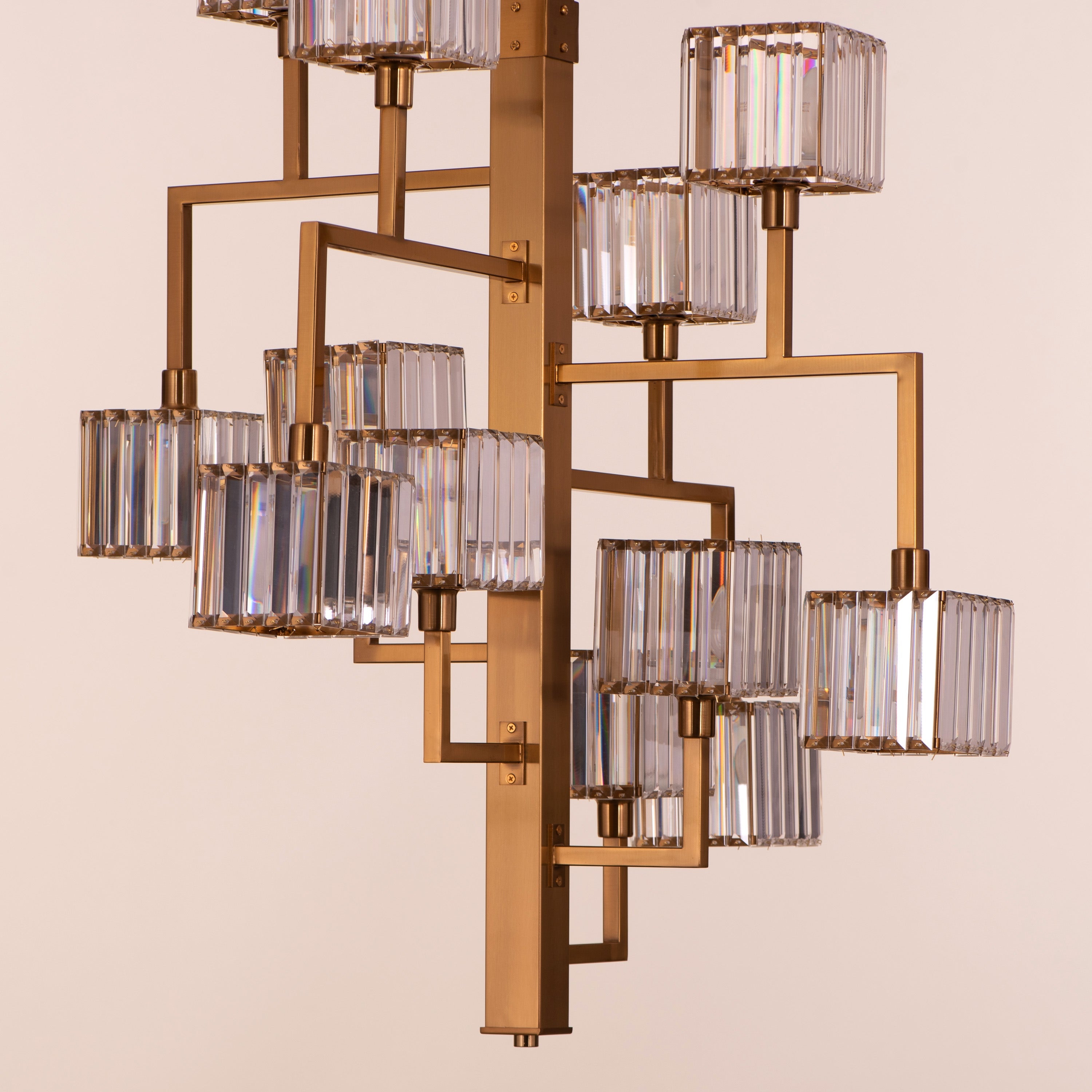 Watch The Throne (Large, Vertical, Gold) Crystal Chandelier