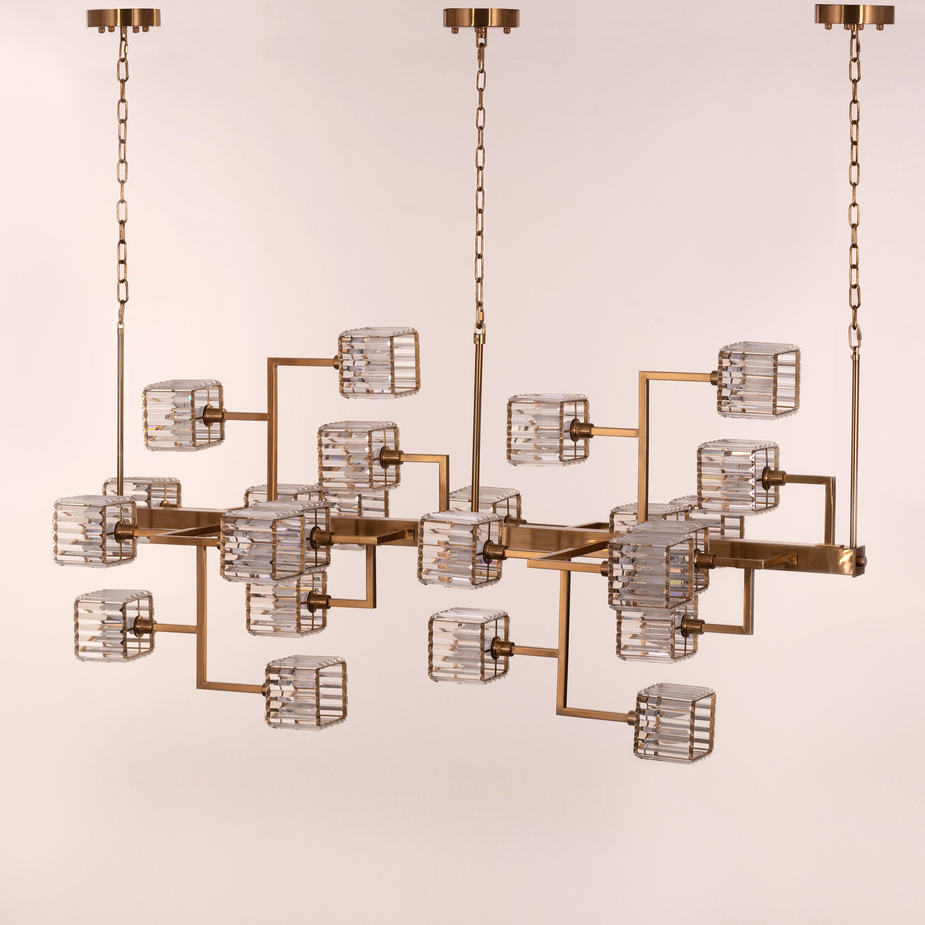 Watch The Throne (Large, Horizontal, Gold) Crystal Chandelier