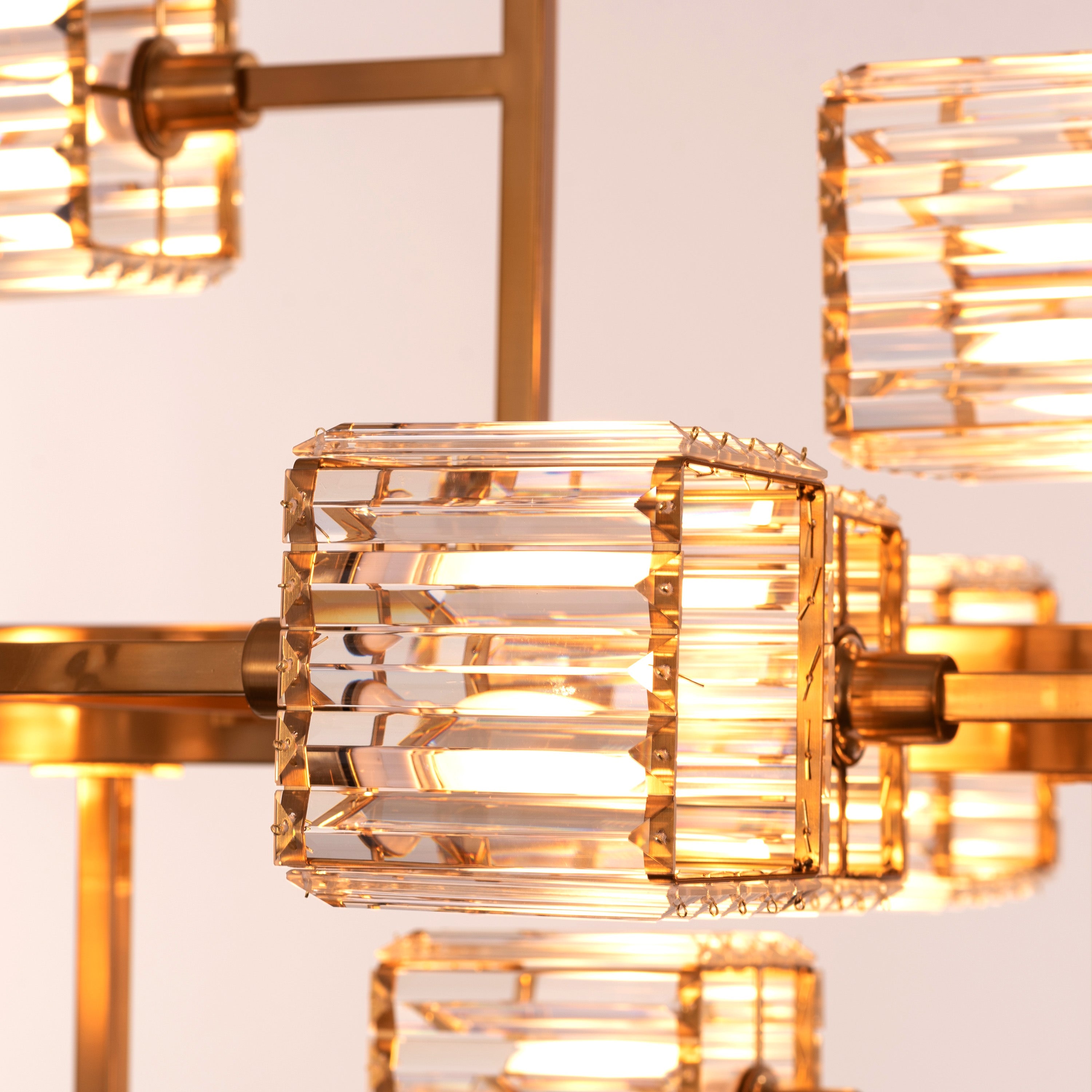 Watch The Throne (Large, Horizontal, Gold) Crystal Chandelier