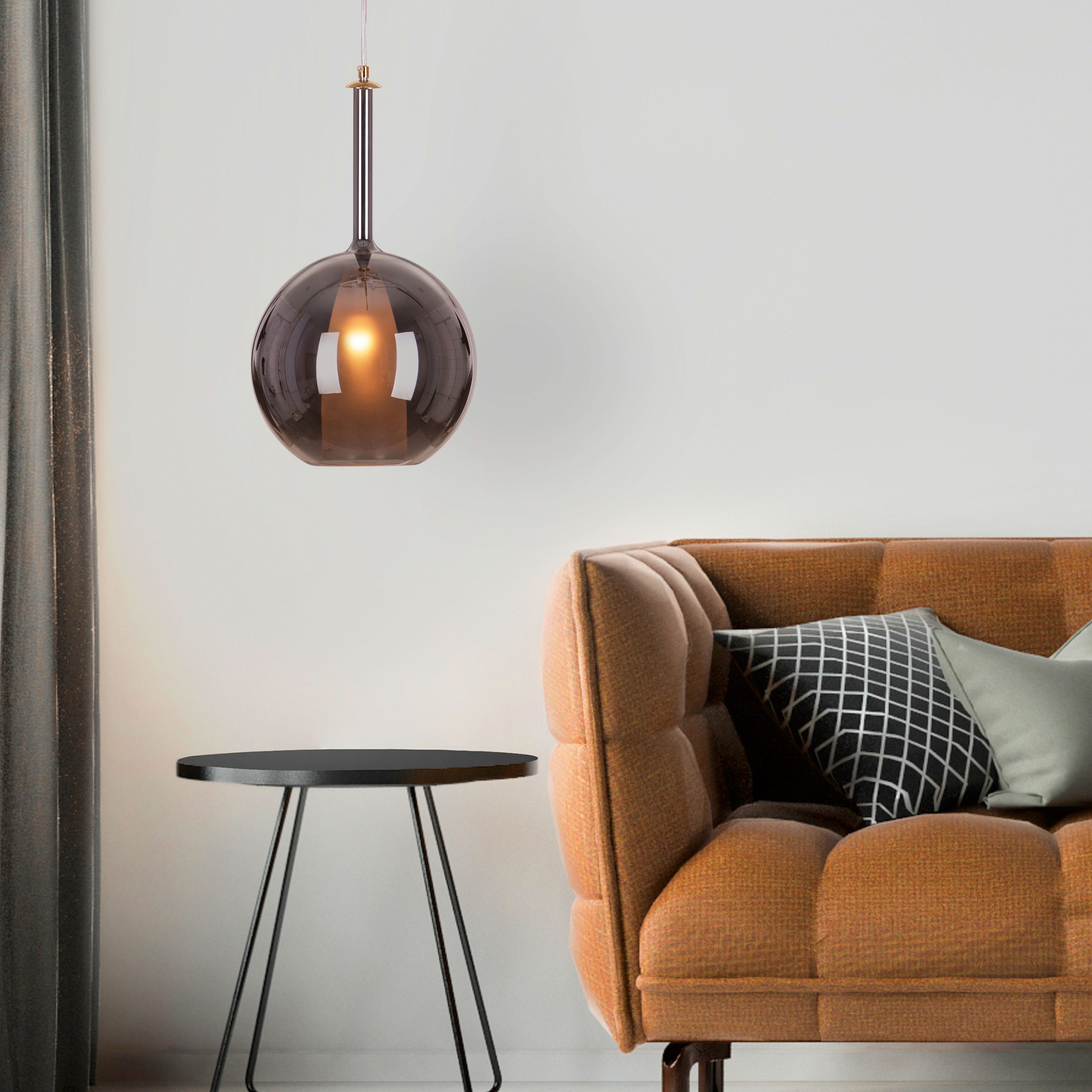First Sign (Smokey Grey) Glass Pendant Light