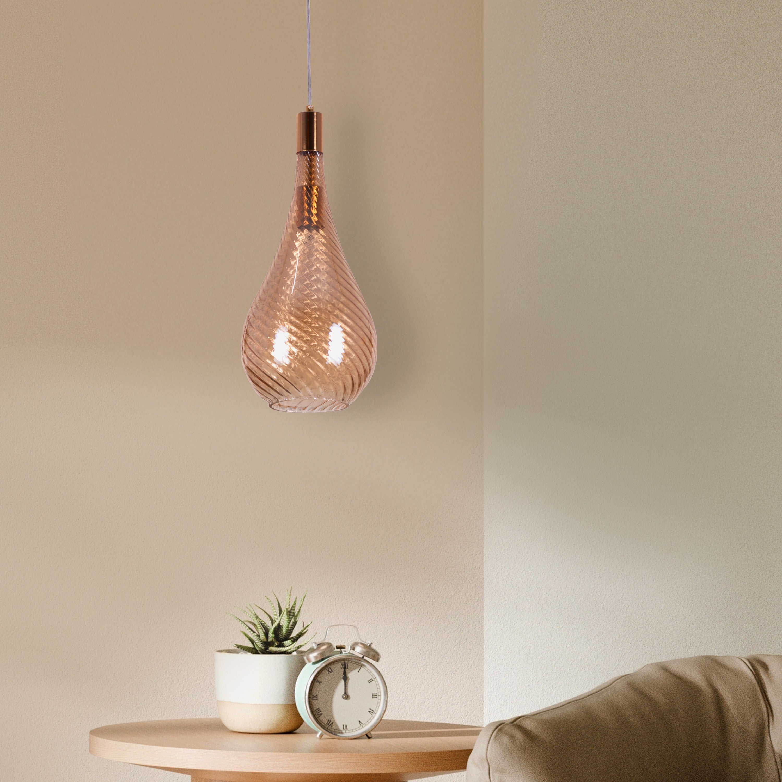 Keep My Love (Amber) Glass Pendant Light