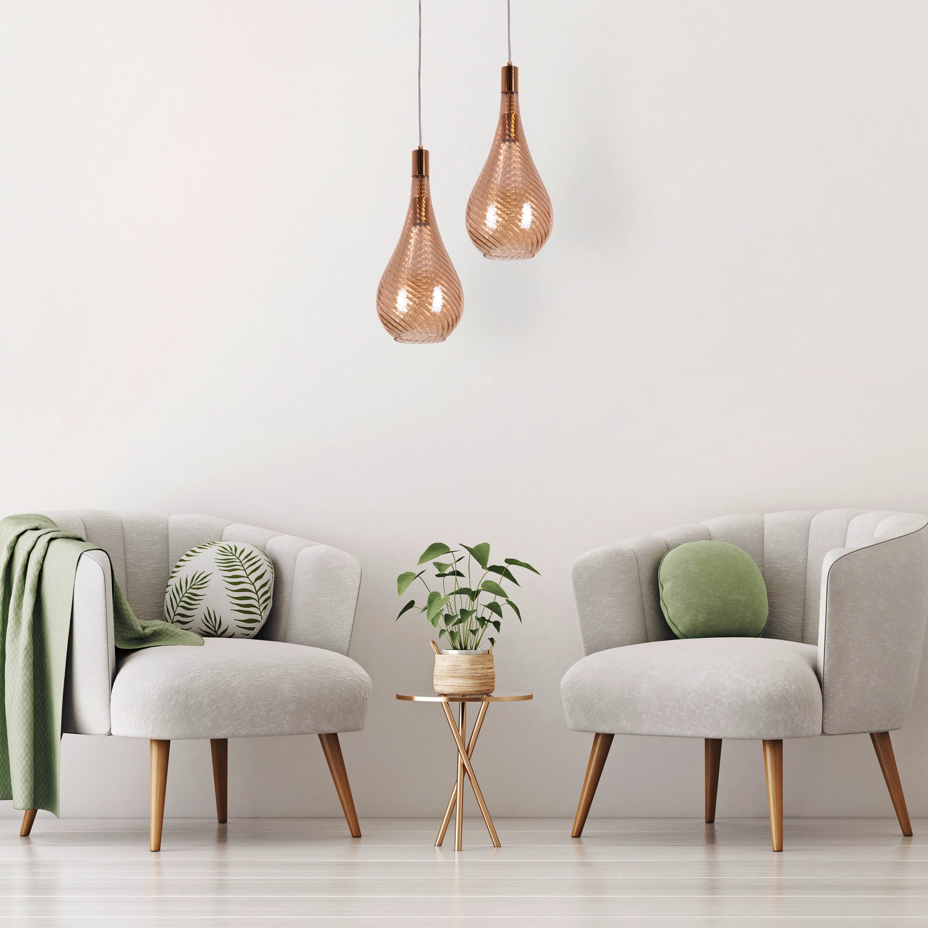 Keep My Love (Amber) Glass Pendant Light