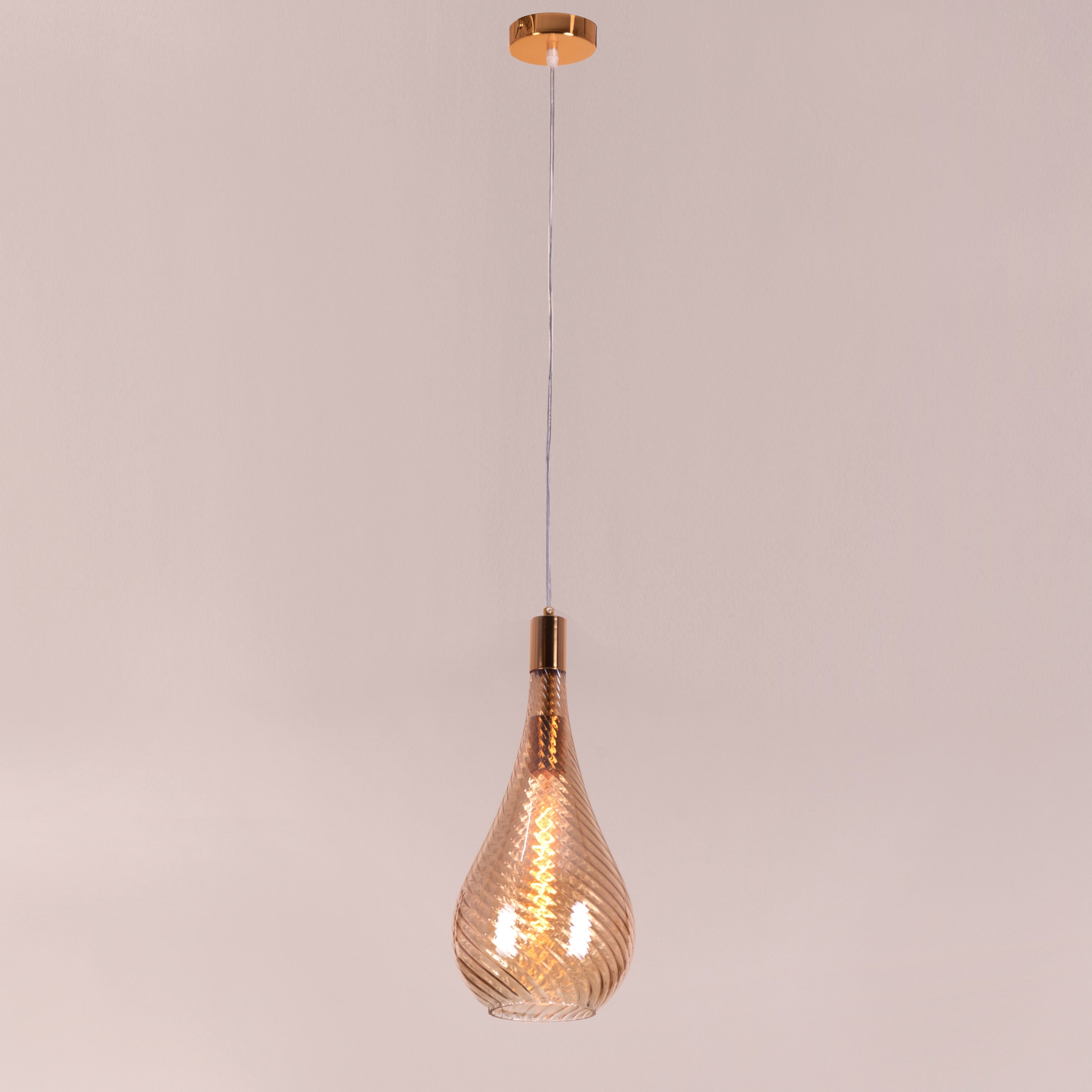 Keep My Love (Amber) Glass Pendant Light