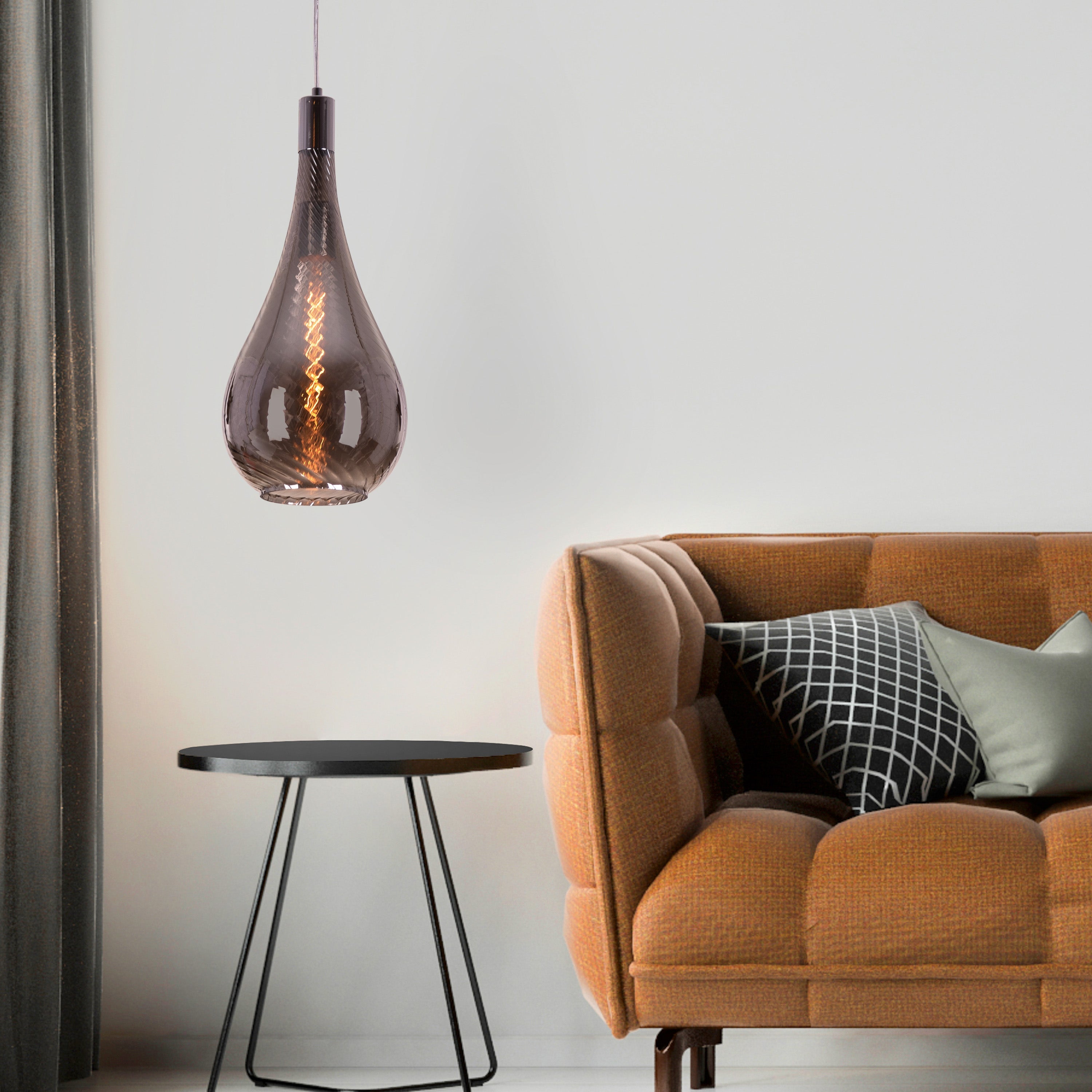Keep My Love (Smokey Grey) Glass Pendant Light