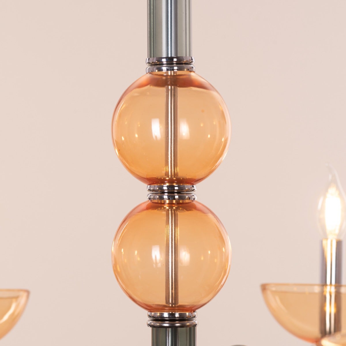 Steps Of Rome (Large, Green, Amber) Glass Chandelier