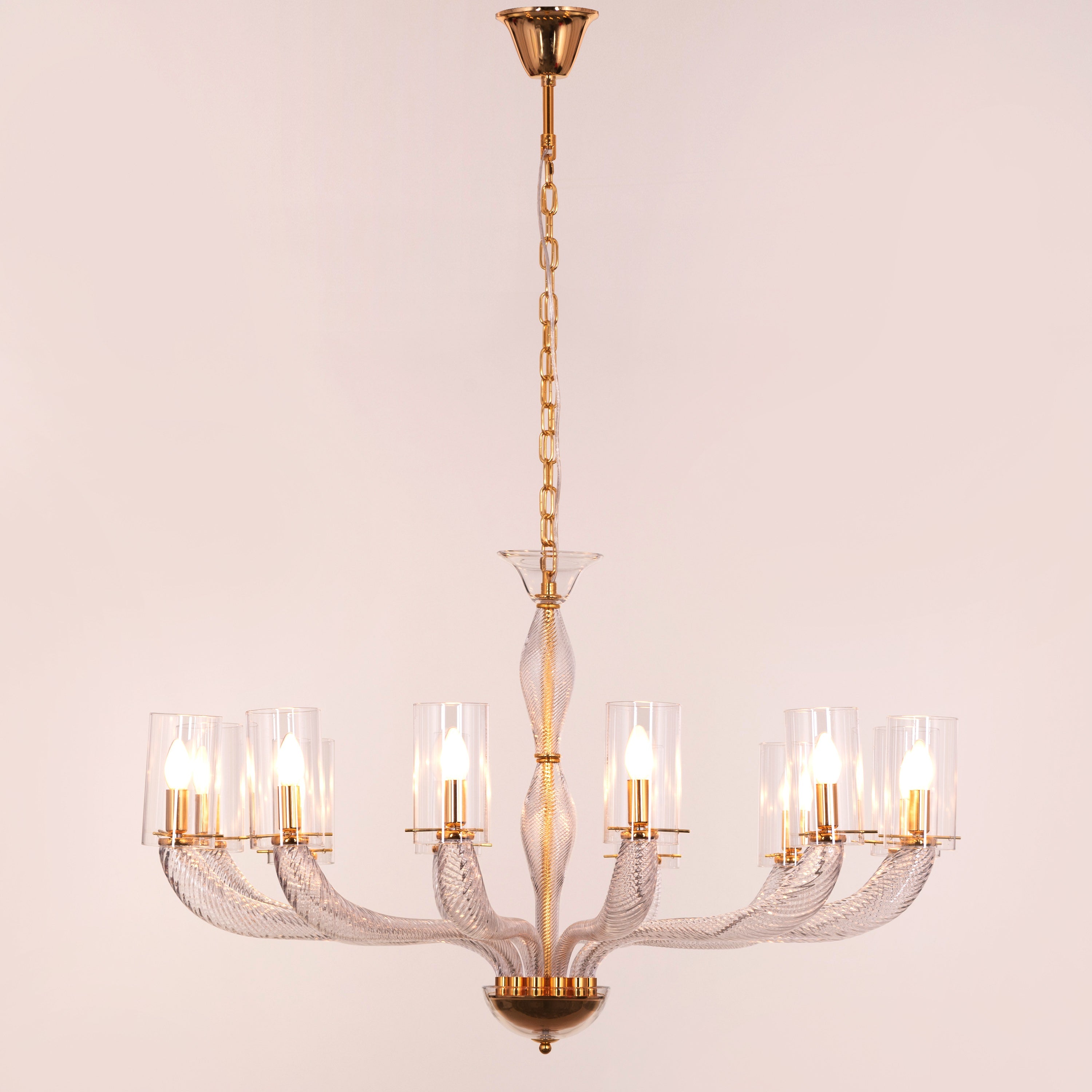 Midnight In Paris (Large, Gold) Glass Chandelier