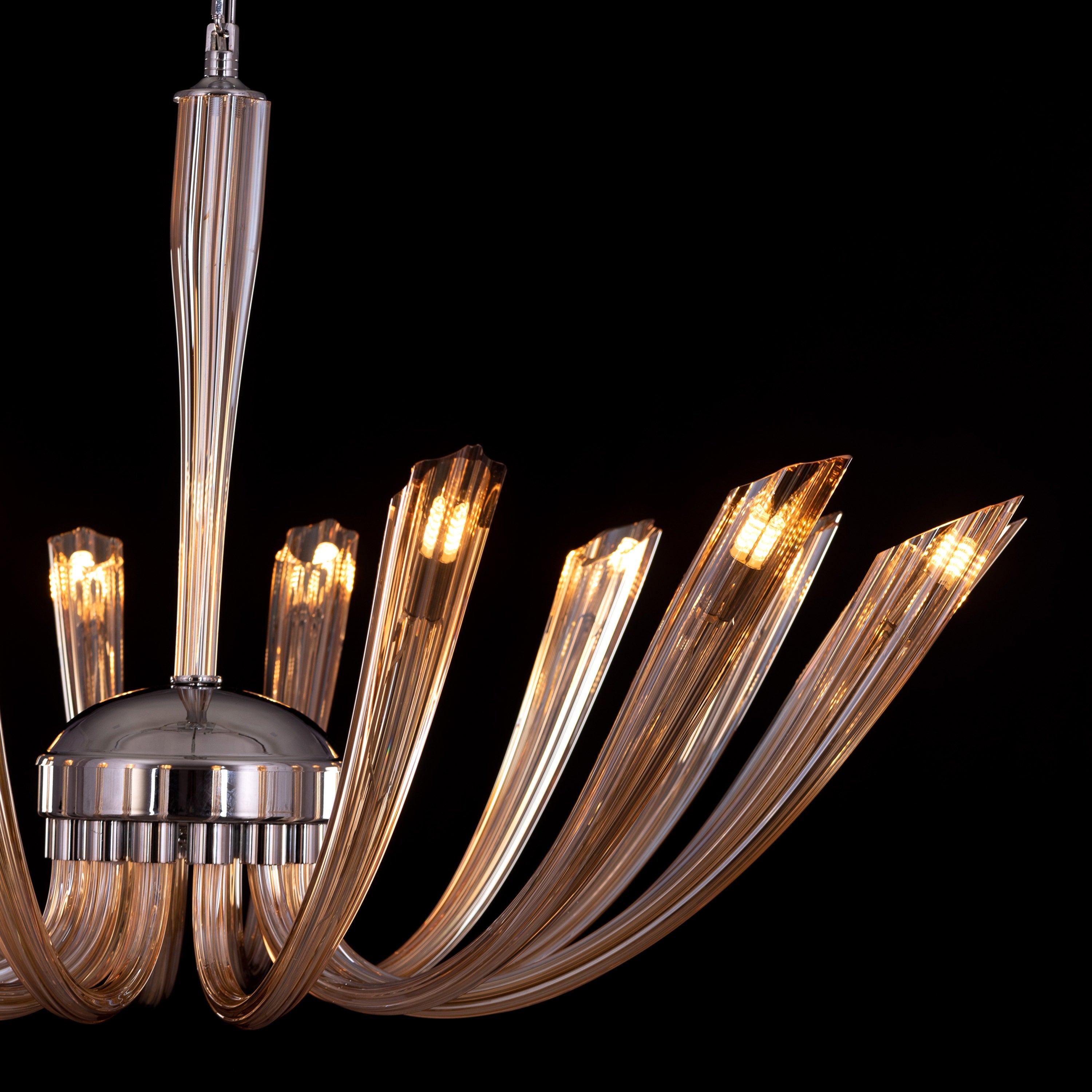 Landslide (Large, Brown) Glass Chandelier
