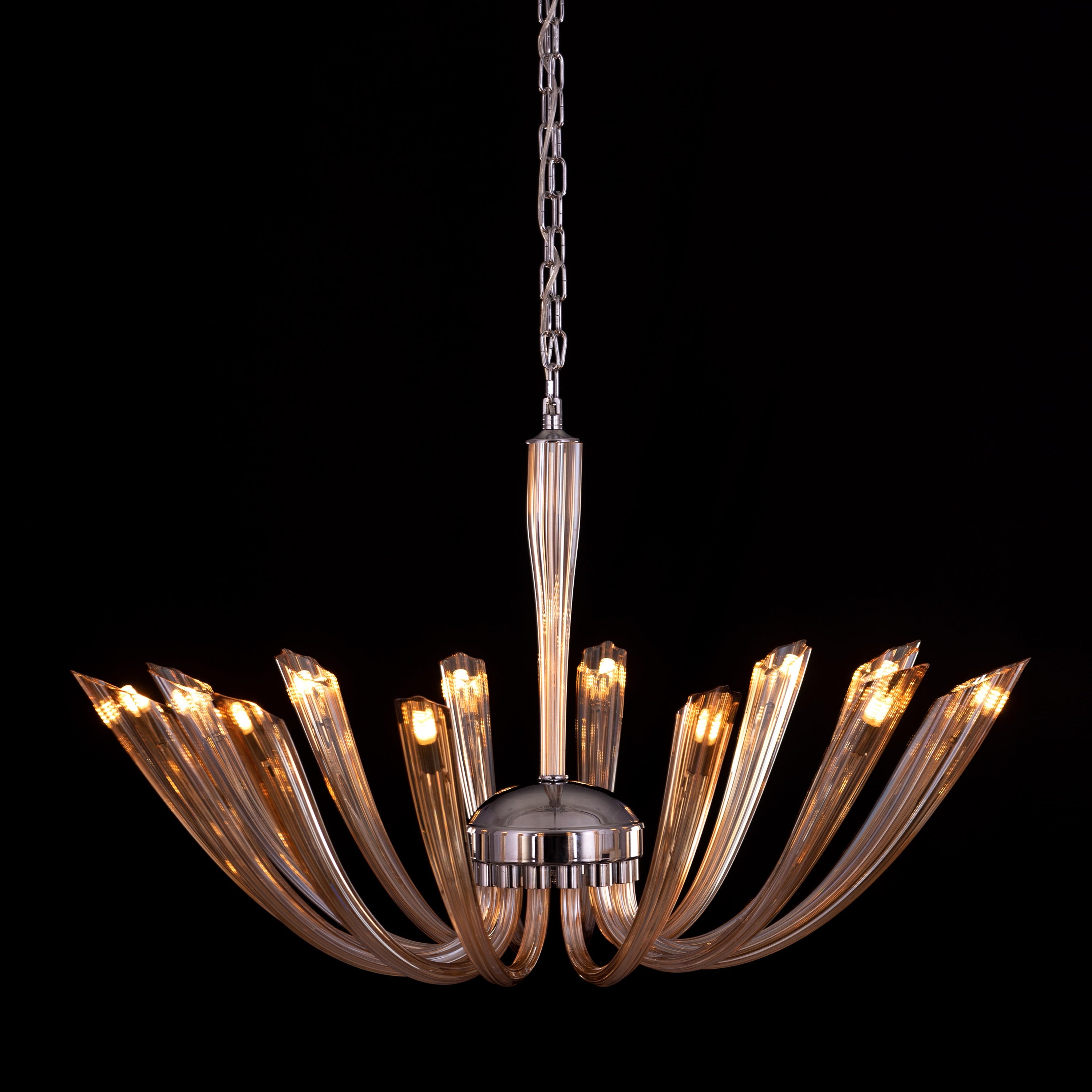 Landslide (Large, Brown) Glass Chandelier