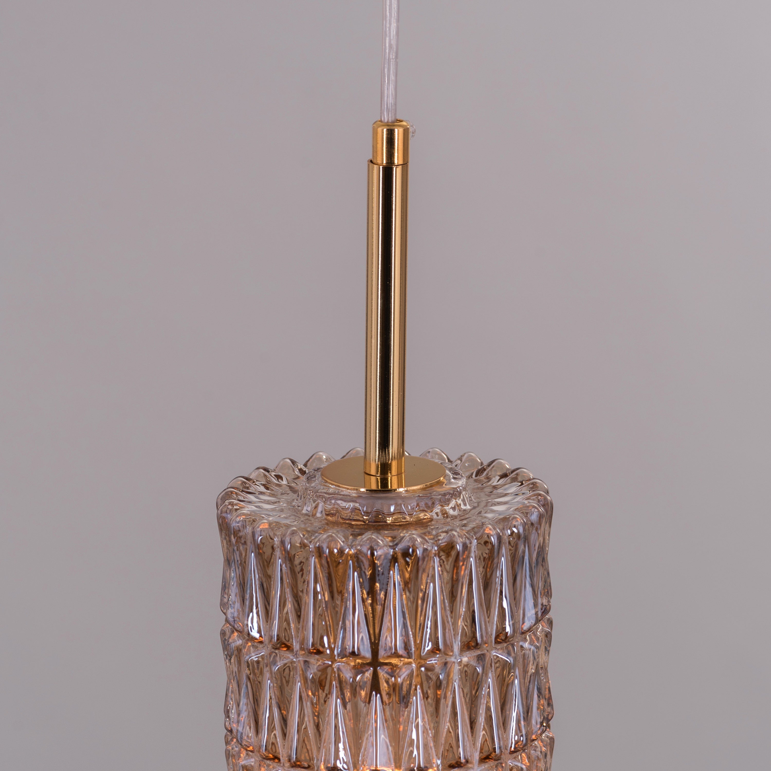 Drops Of Dew (Amber) Textured Glass Pendant Light