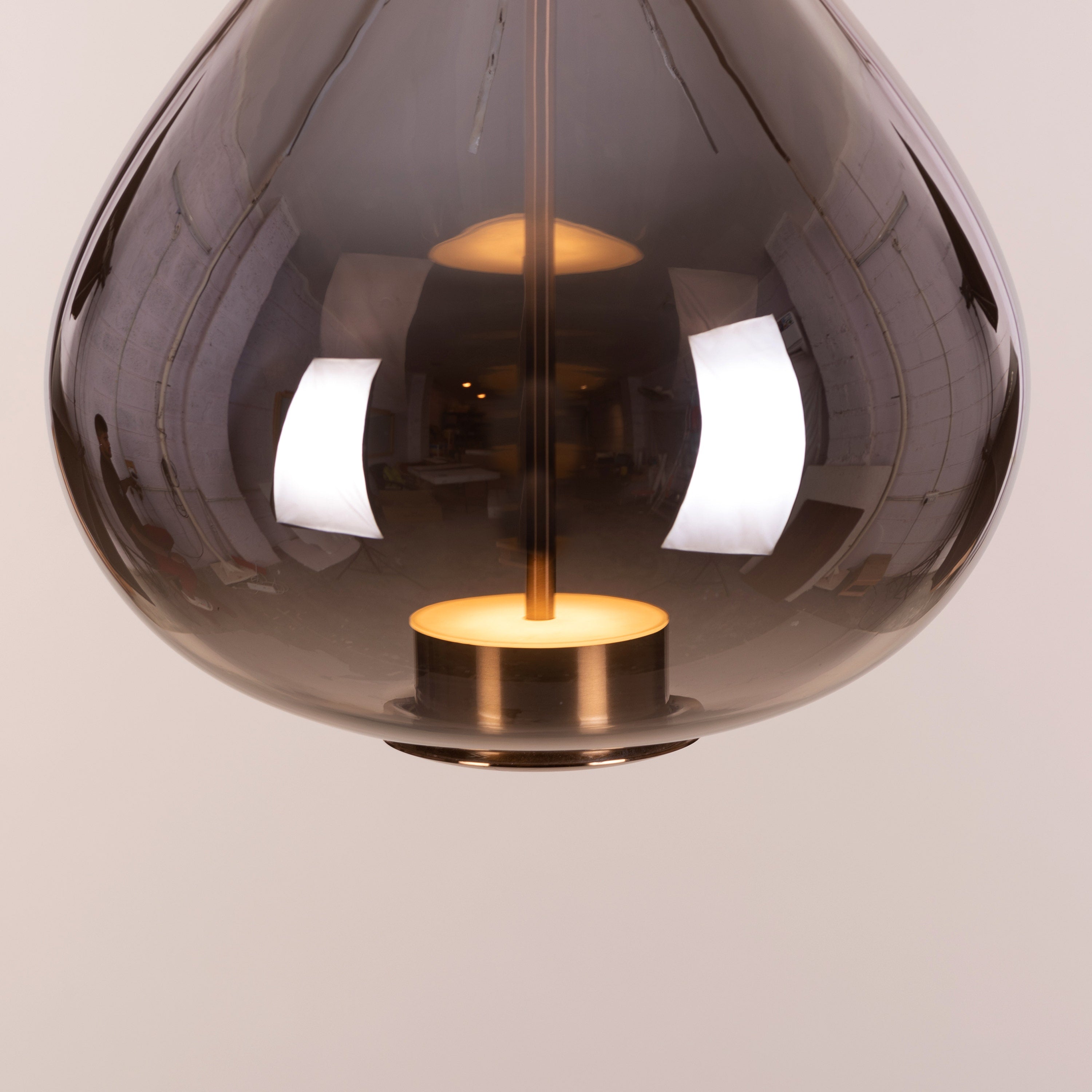 You Own It (Smokey Grey, Built-In LED) Glass Pendant Light