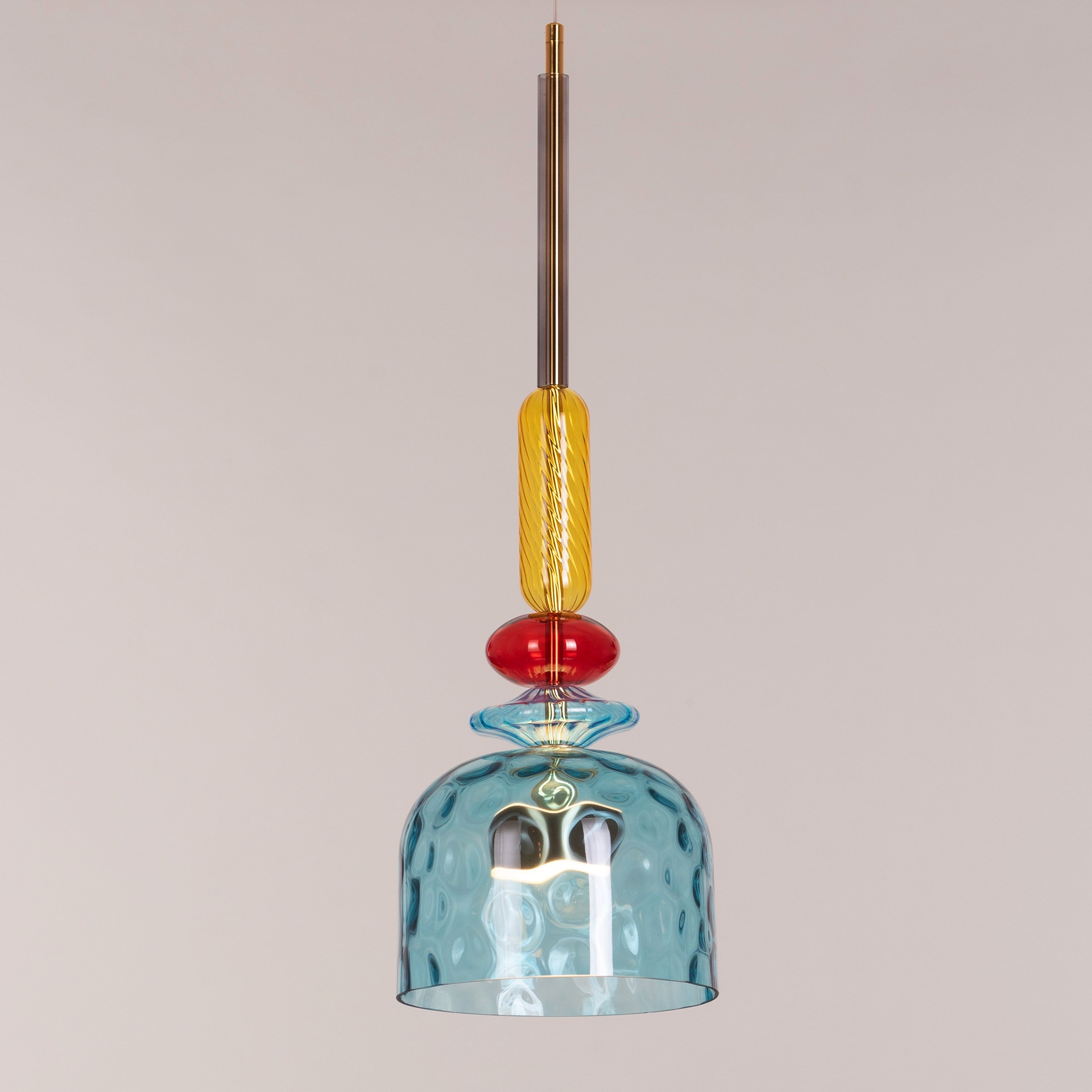 Hawaiian Cocktail (Blue, Built-In LED) Glass Pendant Light