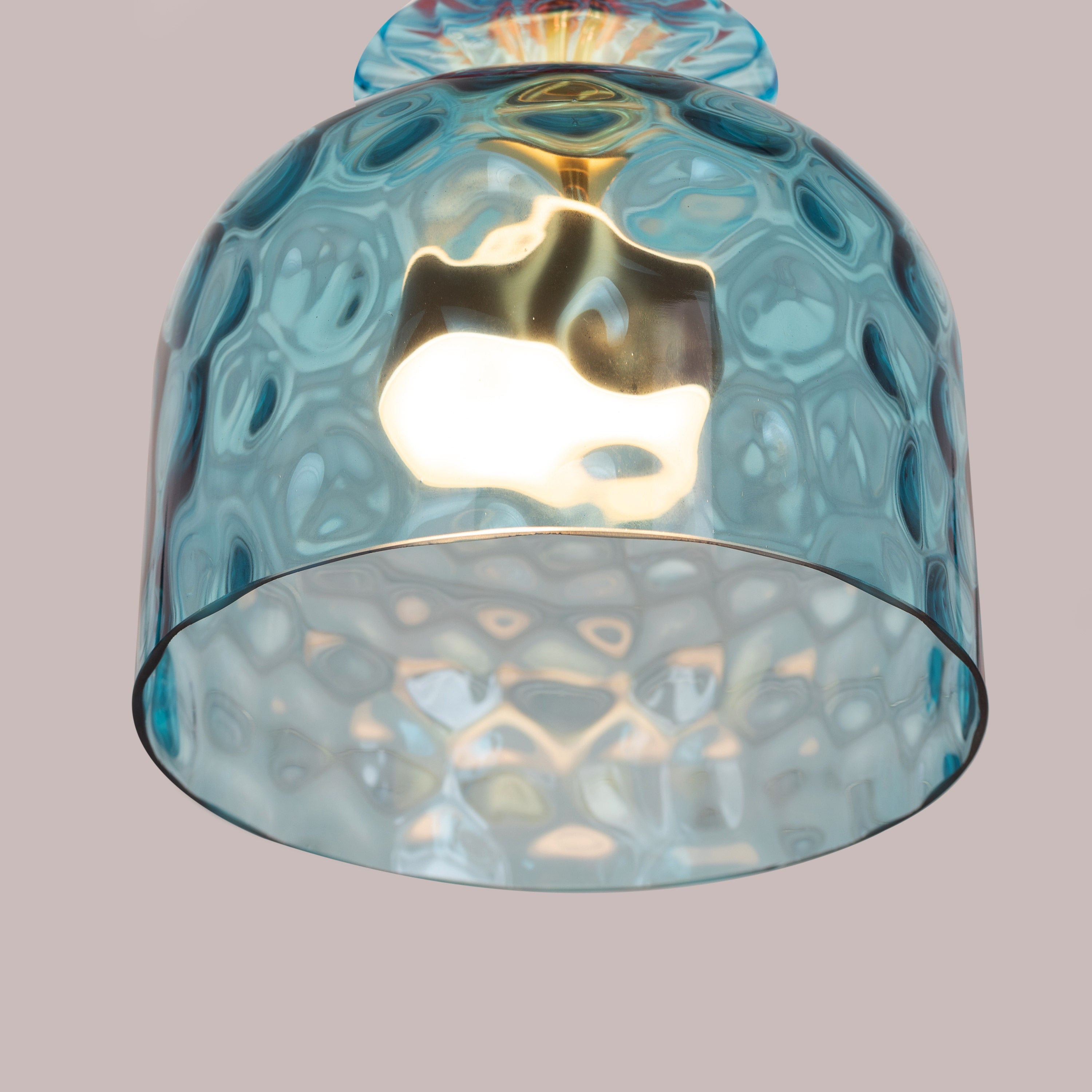 Hawaiian Cocktail (Blue, Built-In LED) Glass Pendant Light