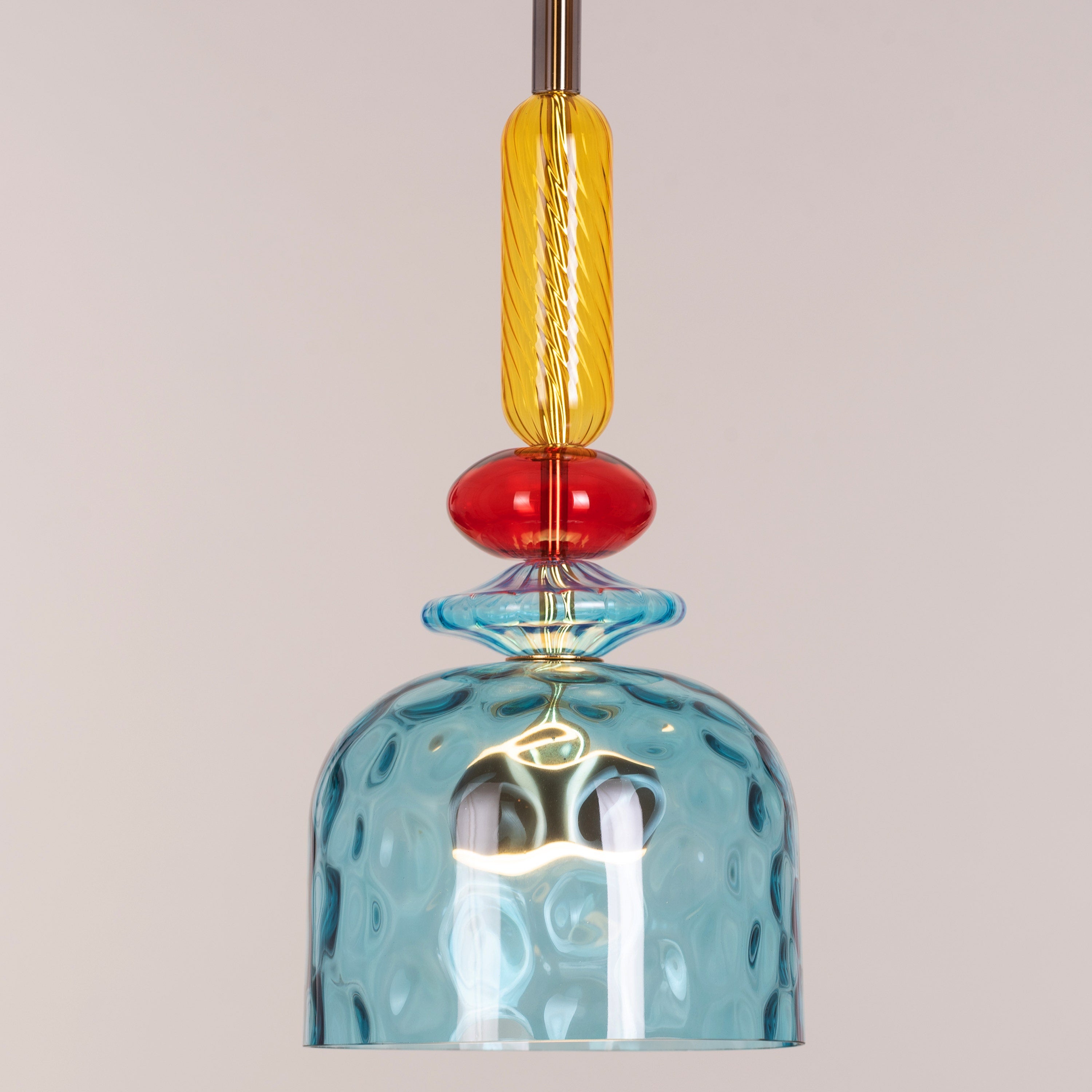 Hawaiian Cocktail (Blue, Built-In LED) Glass Pendant Light