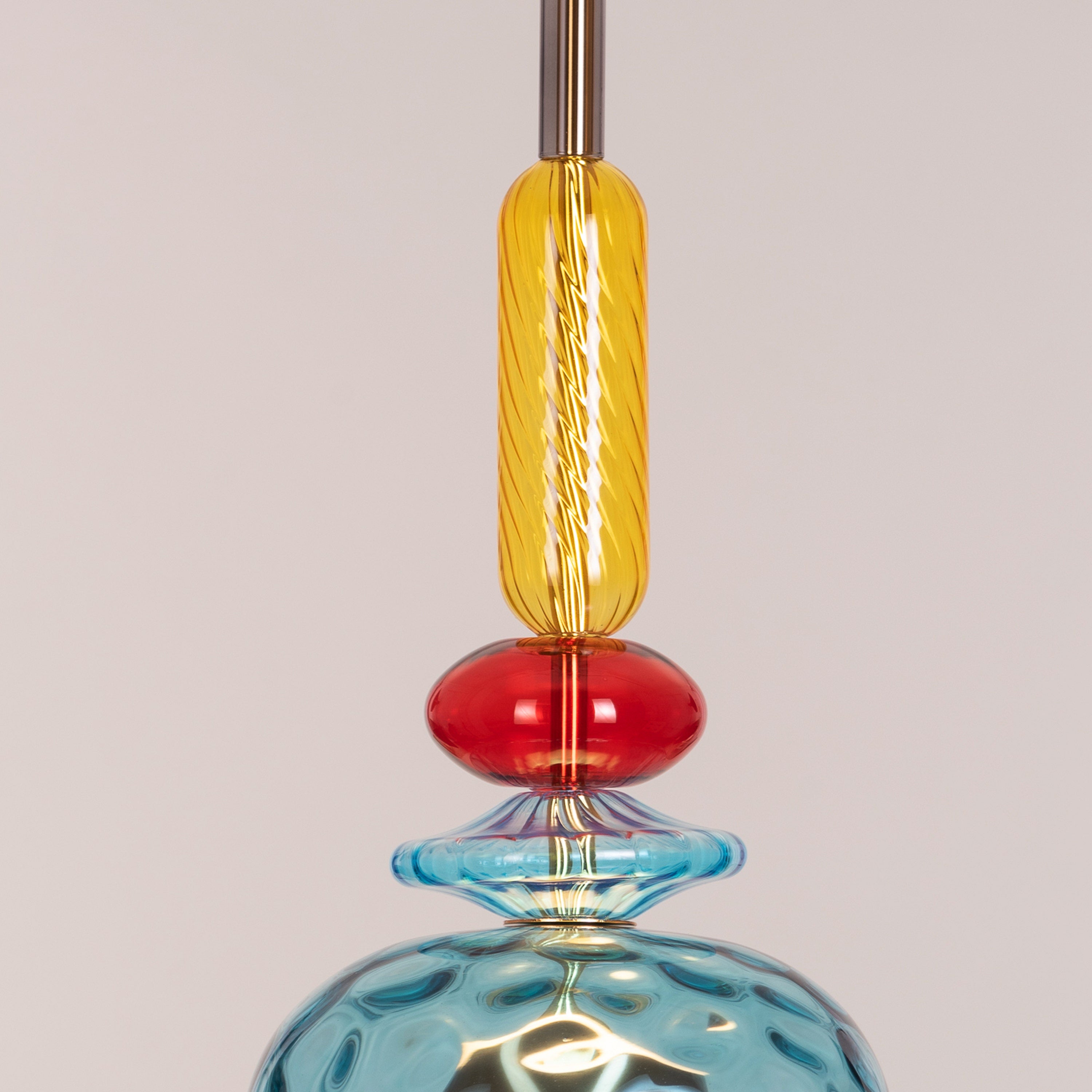 Hawaiian Cocktail (Blue, Built-In LED) Glass Pendant Light