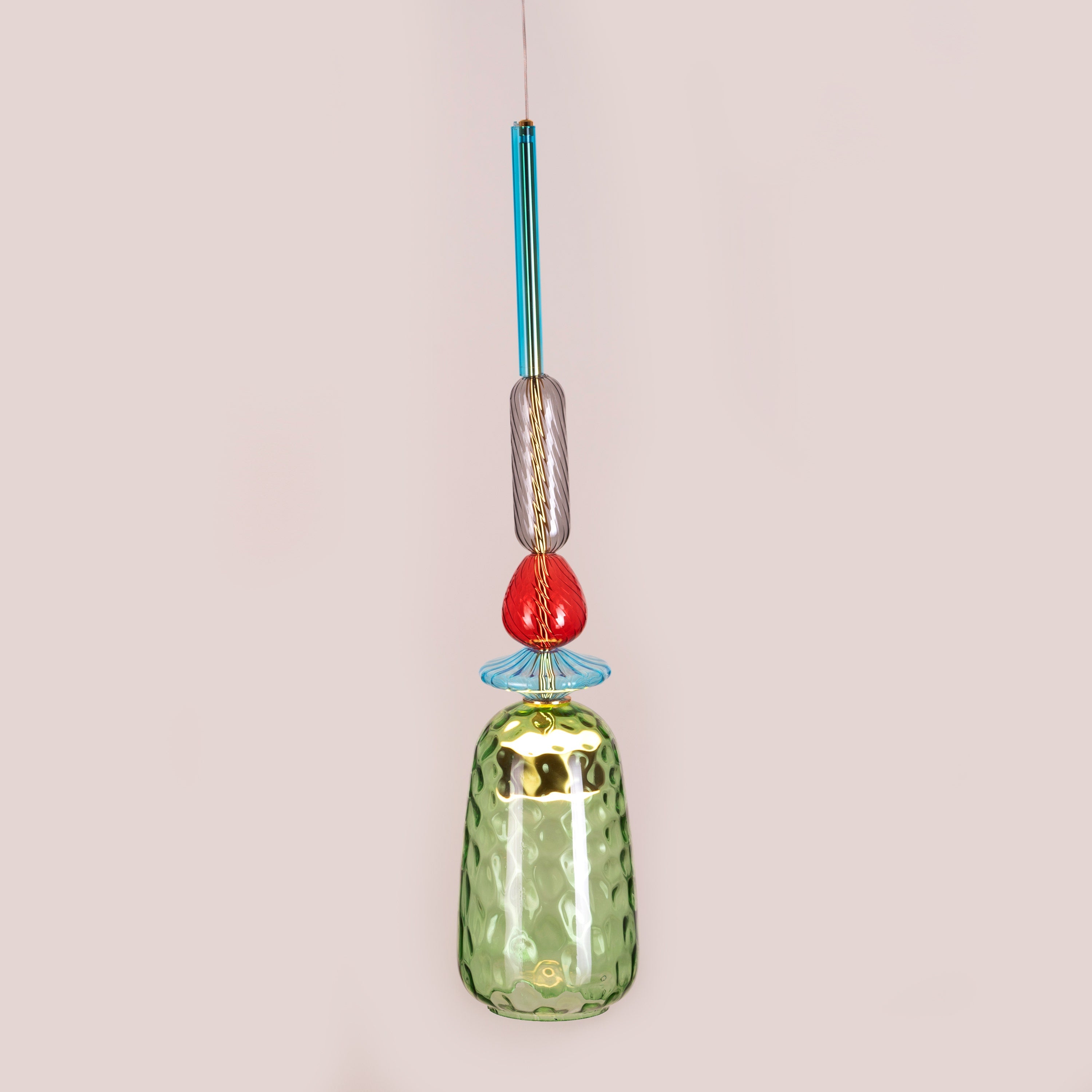 Forbidden Fruit (Green, Built-In LED) Glass Pendant Light