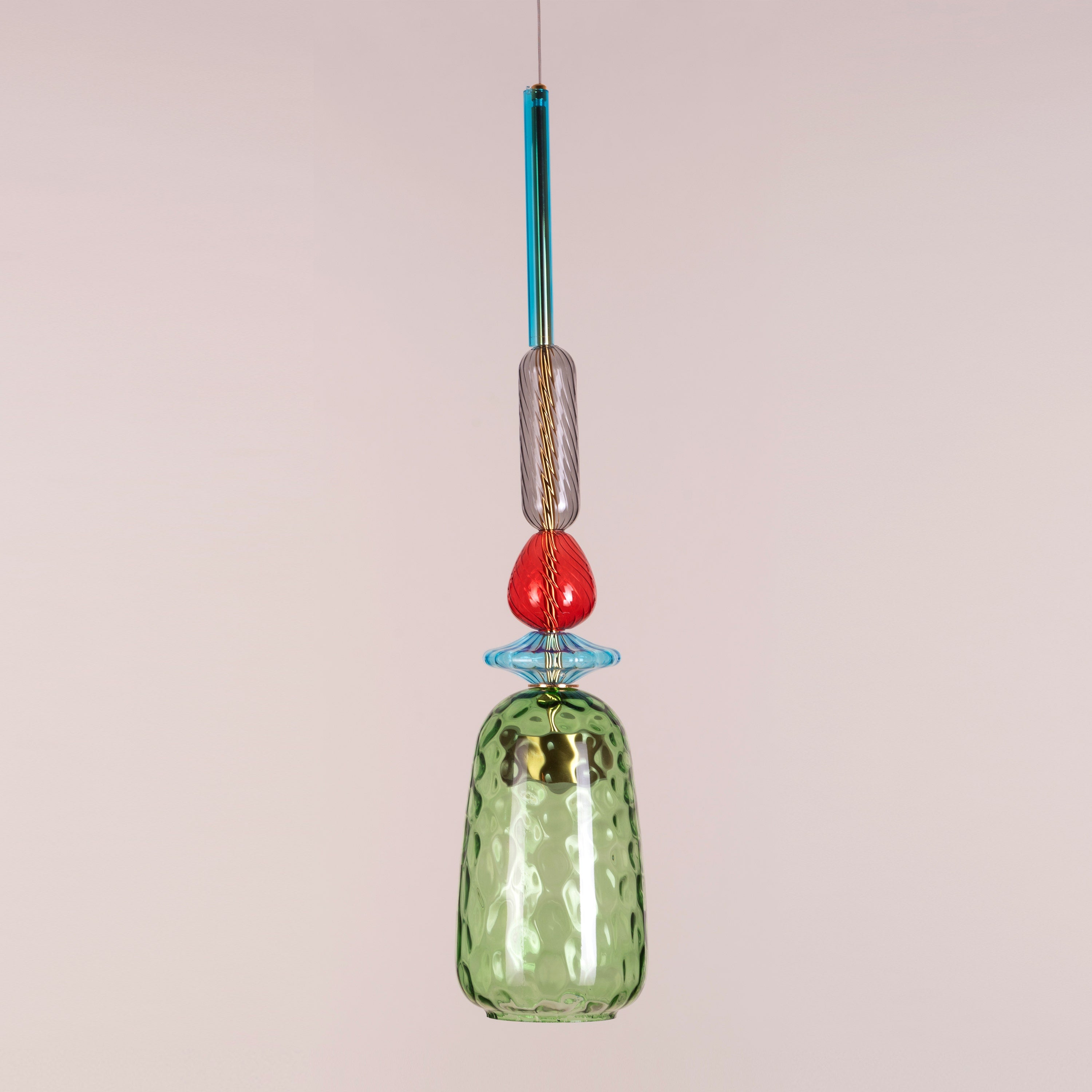 Forbidden Fruit (Green, Built-In LED) Glass Pendant Light