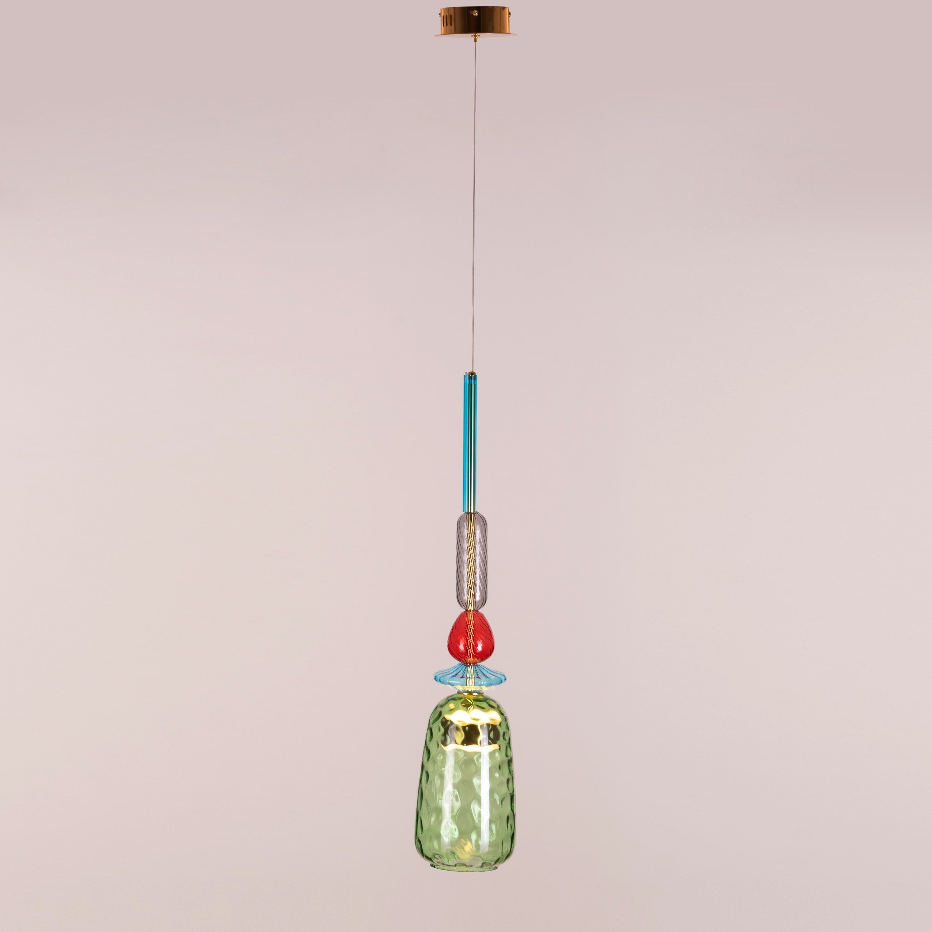 Forbidden Fruit (Green, Built-In LED) Glass Pendant Light