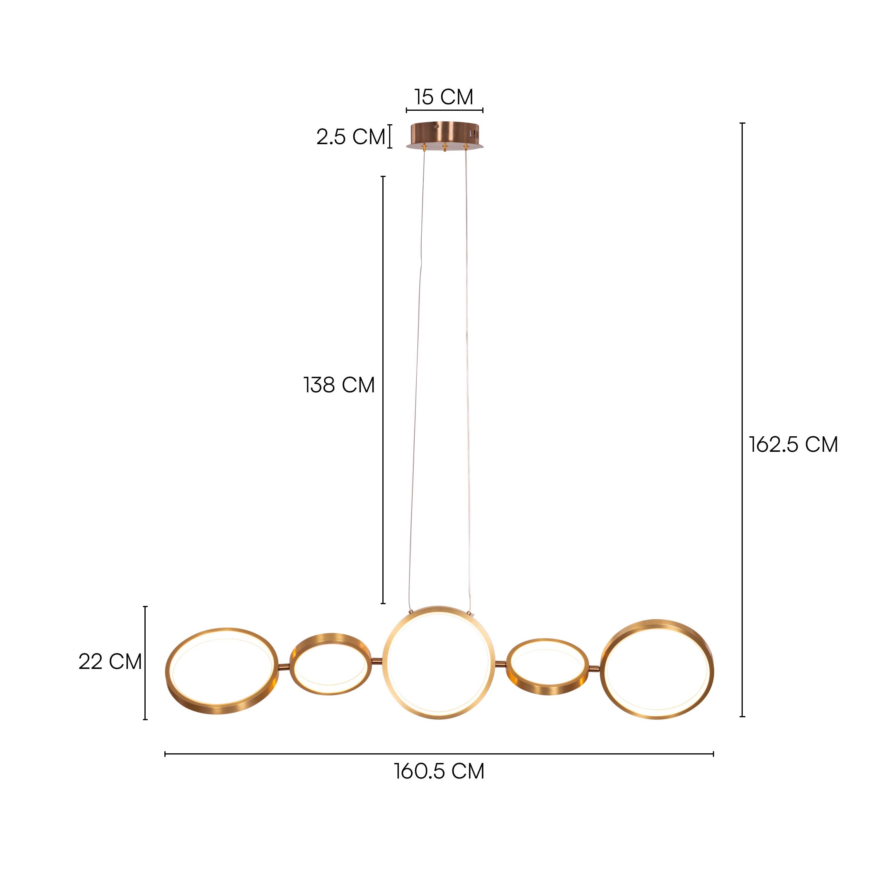 How We Play (Large, Gold, Dimmable LED with Remote Control) Chandelier