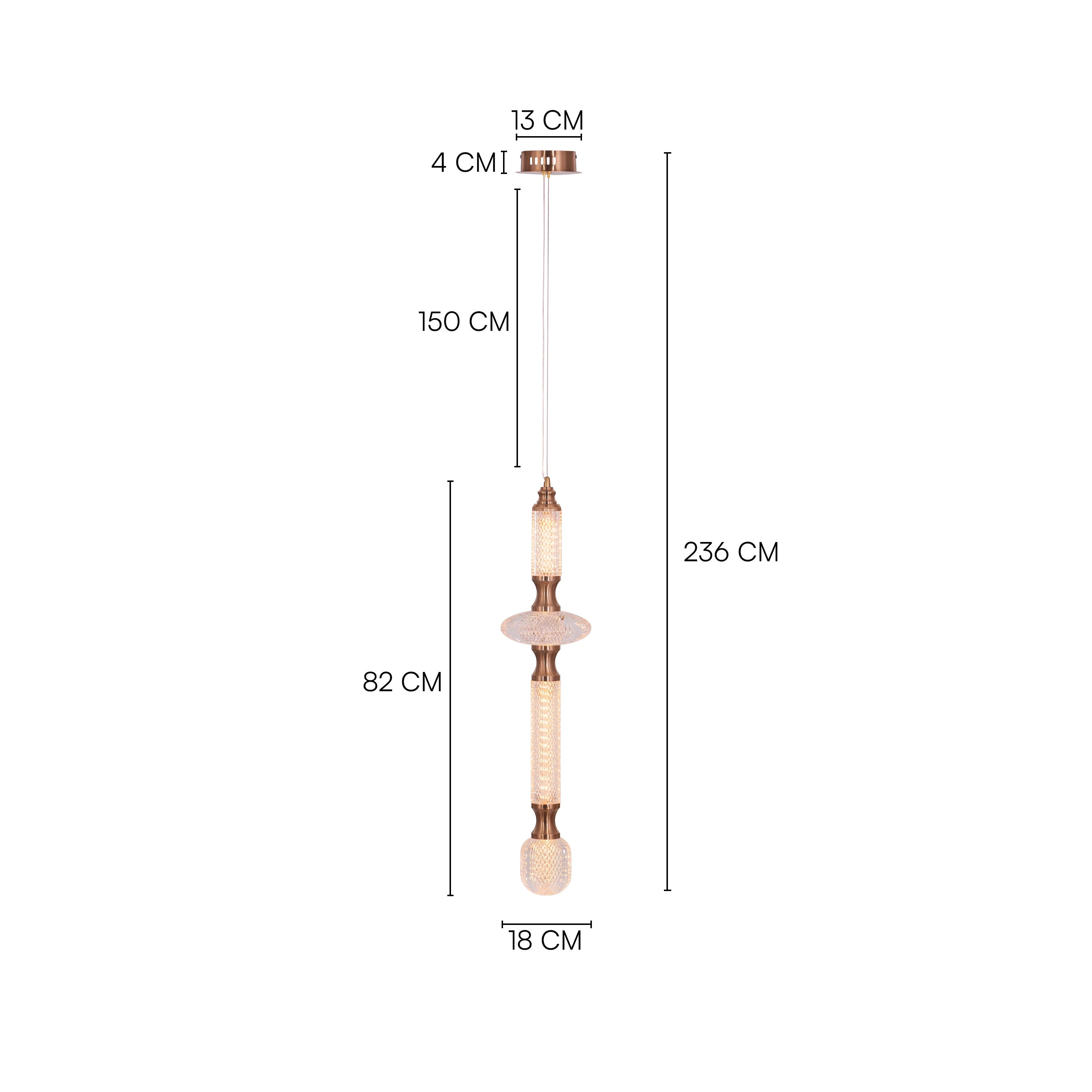 Awake At Dawn (Gold, Dimmable LED with Remote Control) Pendant Light
