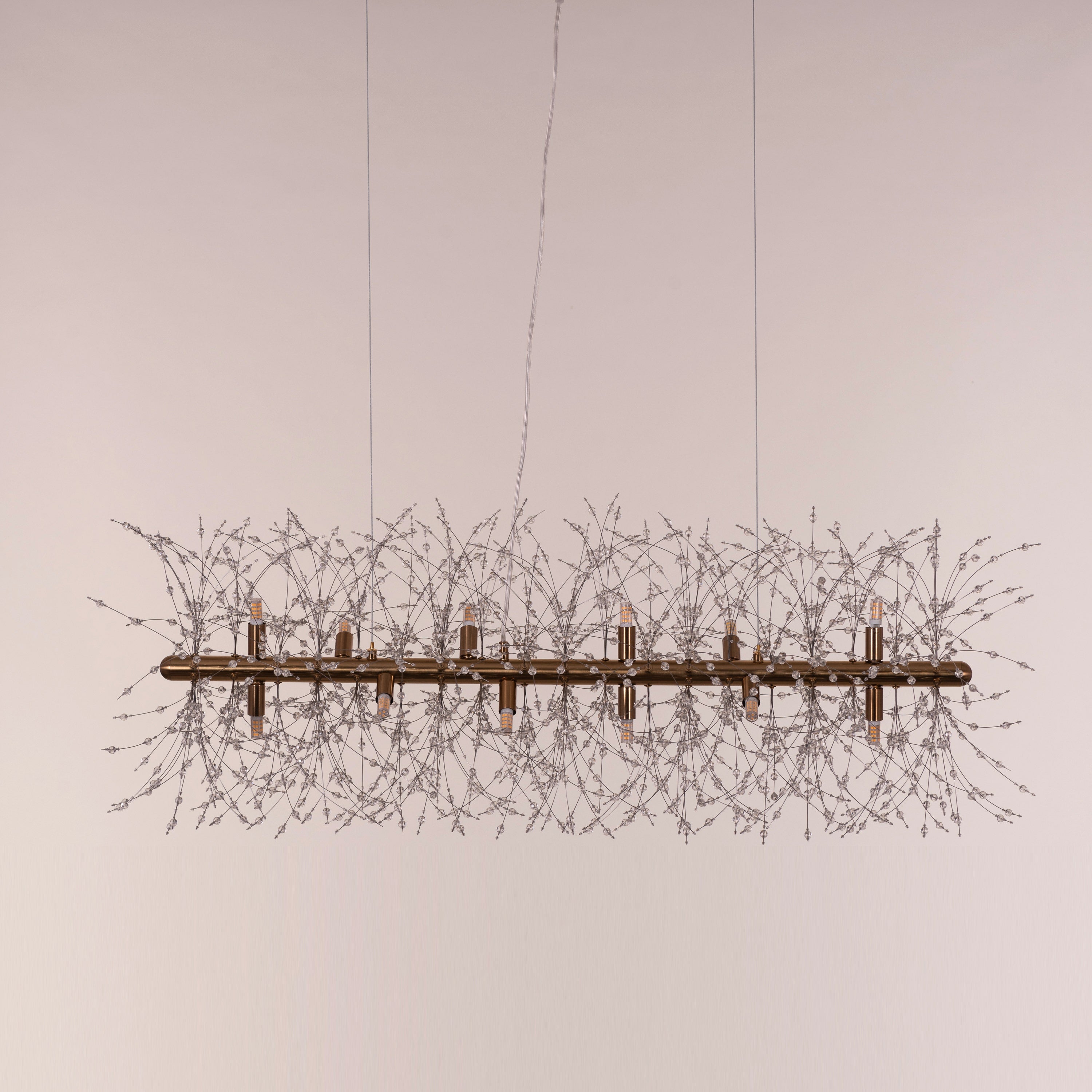 Touch The Clouds (Medium, Rectangular, Gold) Crystal Chandelier