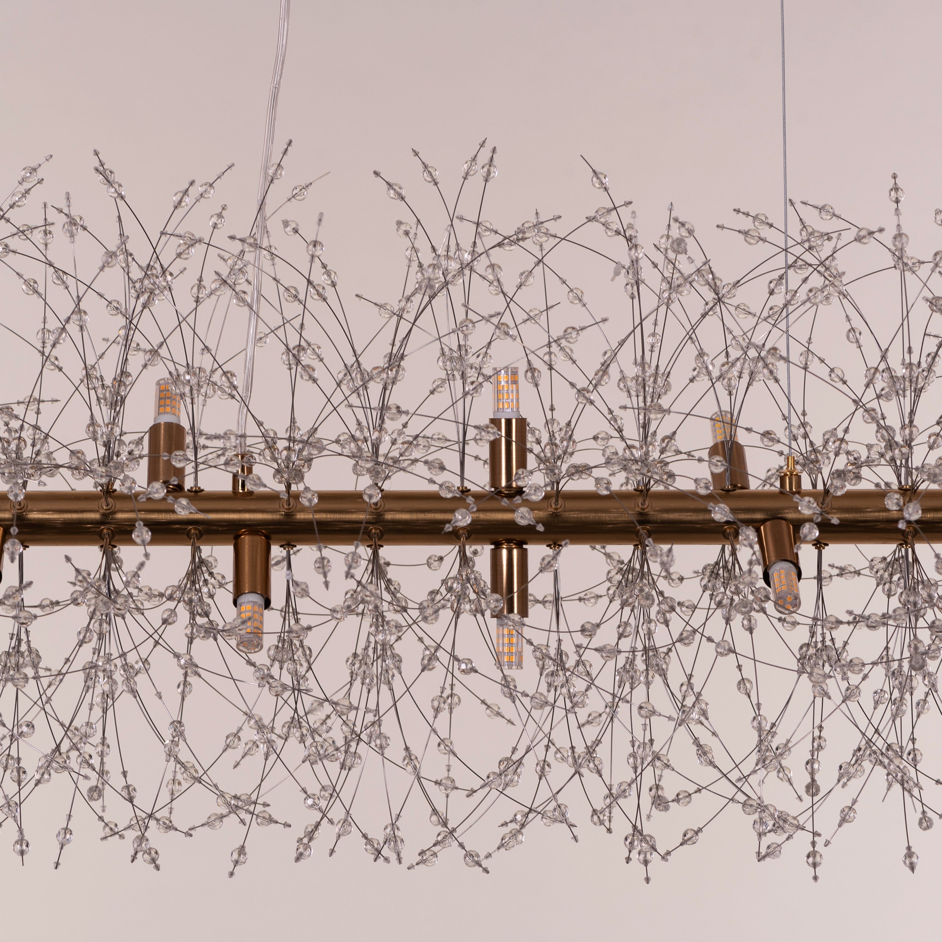 Touch The Clouds (Medium, Rectangular, Gold) Crystal Chandelier