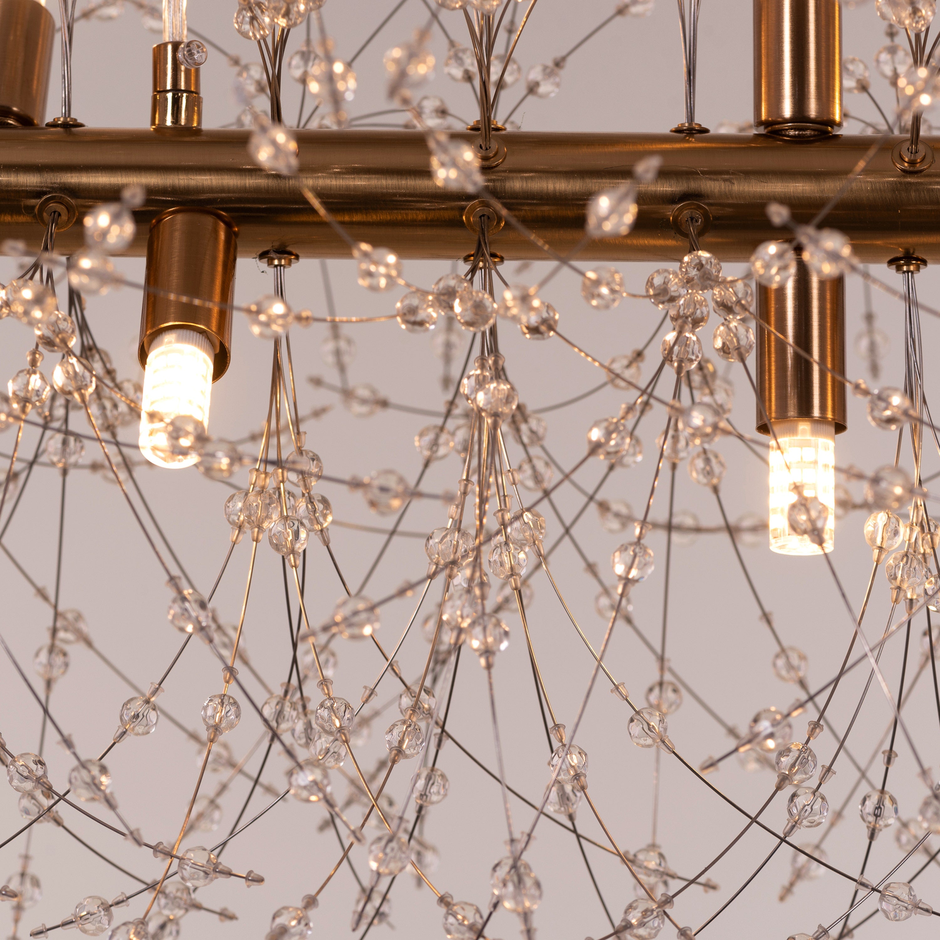 Touch The Clouds (Medium, Rectangular, Gold) Crystal Chandelier