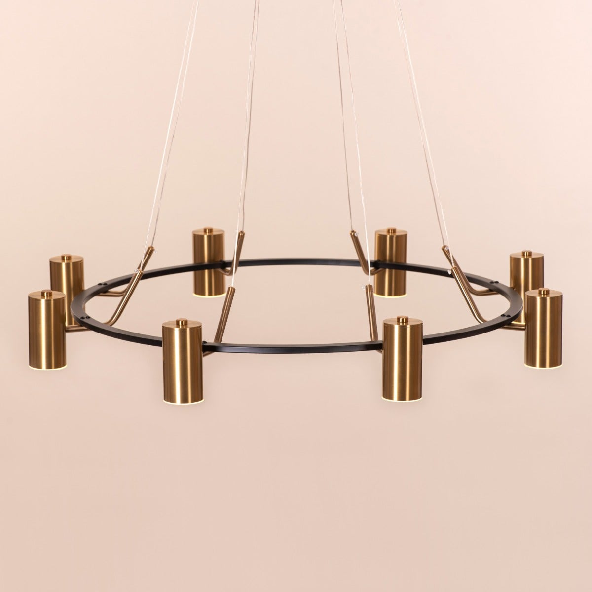 Alive On Grid Power (Large, Gold, Dimmable LED with Remote Control) Chandelier