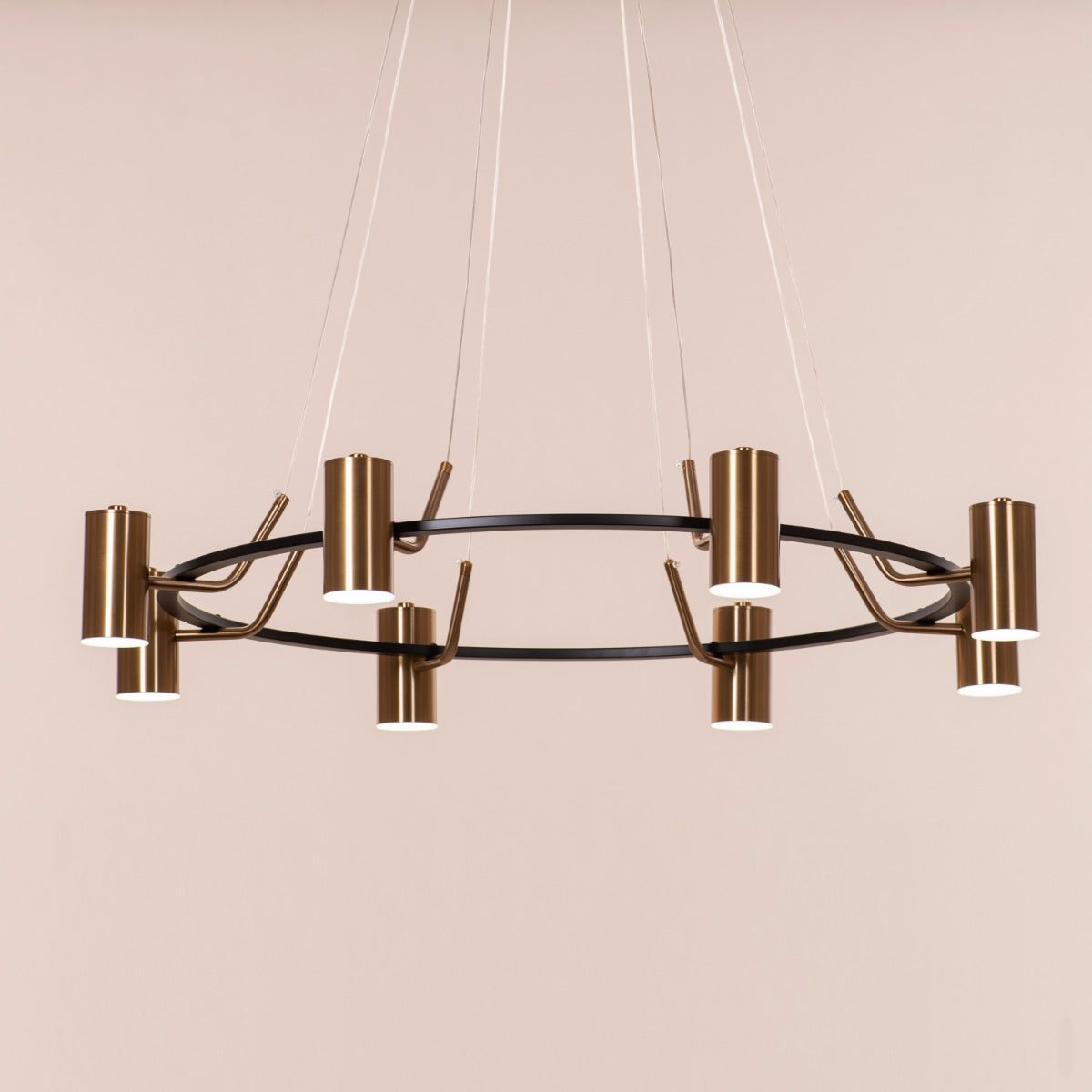 Alive On Grid Power (Large, Gold, Dimmable LED with Remote Control) Chandelier