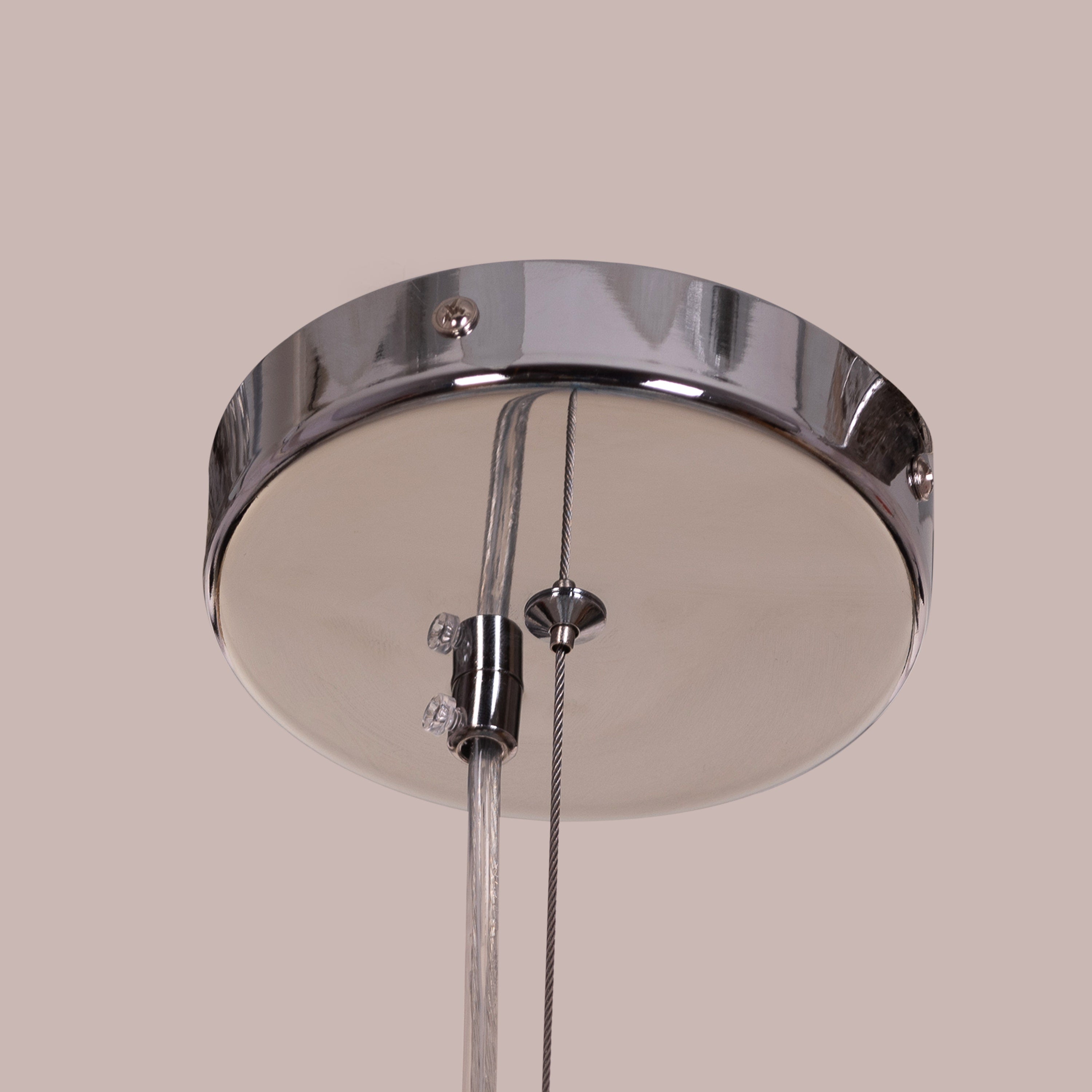 Lunch In London (Blue, White) Glass Chandelier