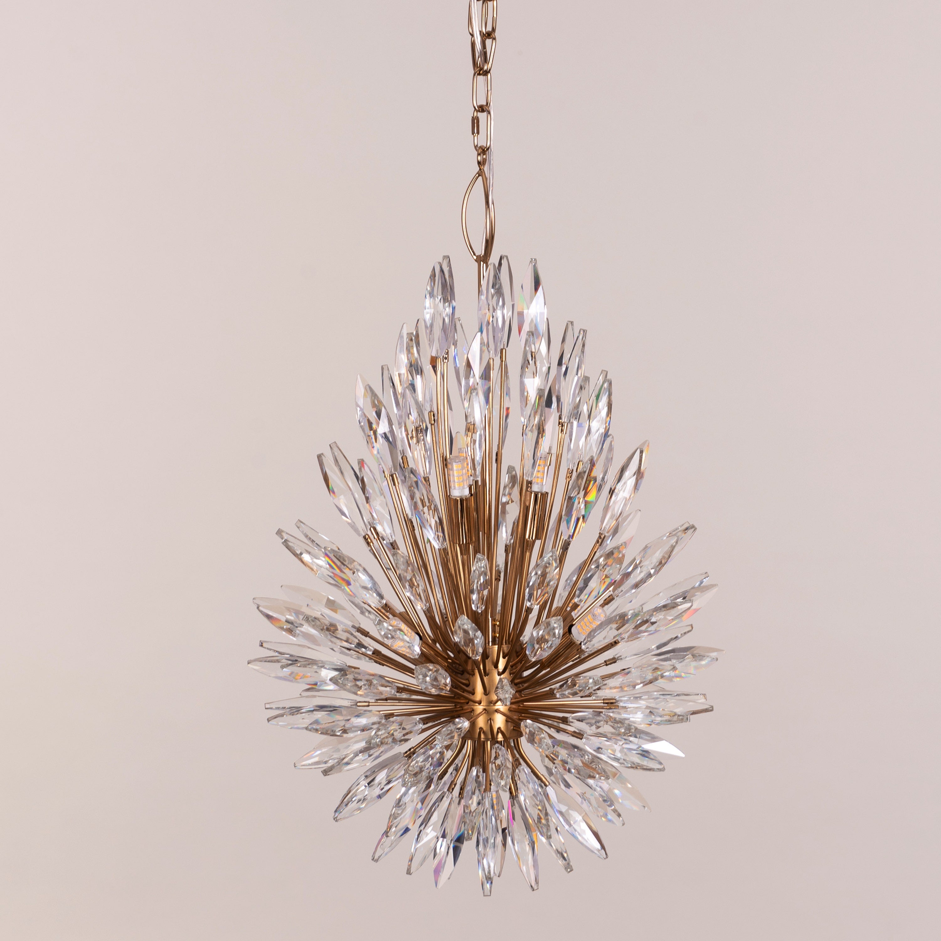 Jewel Of My Heart (Gold) Crystal Pendant Light