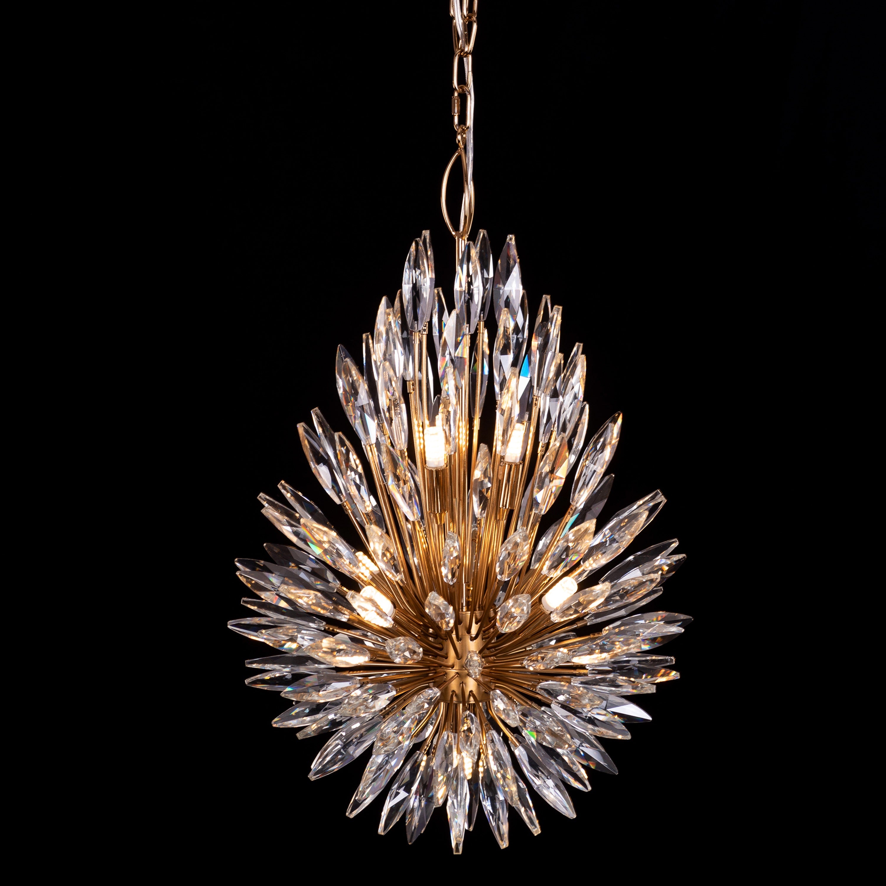 Jewel Of My Heart (Gold) Crystal Pendant Light