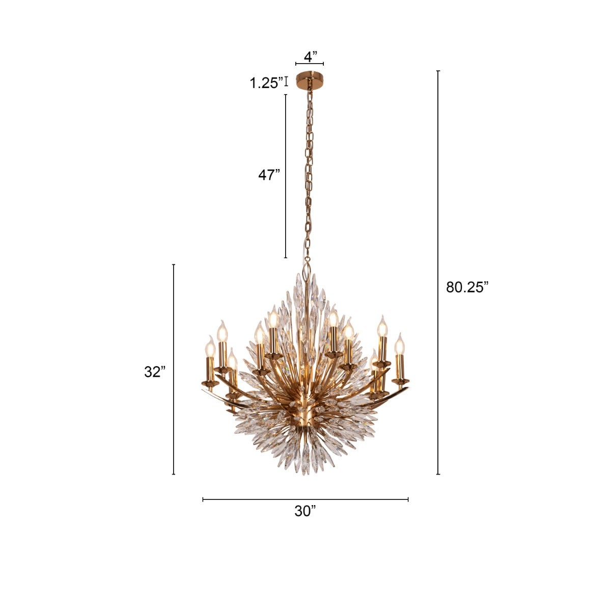 Jewel Of My Heart (Gold) Crystal Signature Chandelier