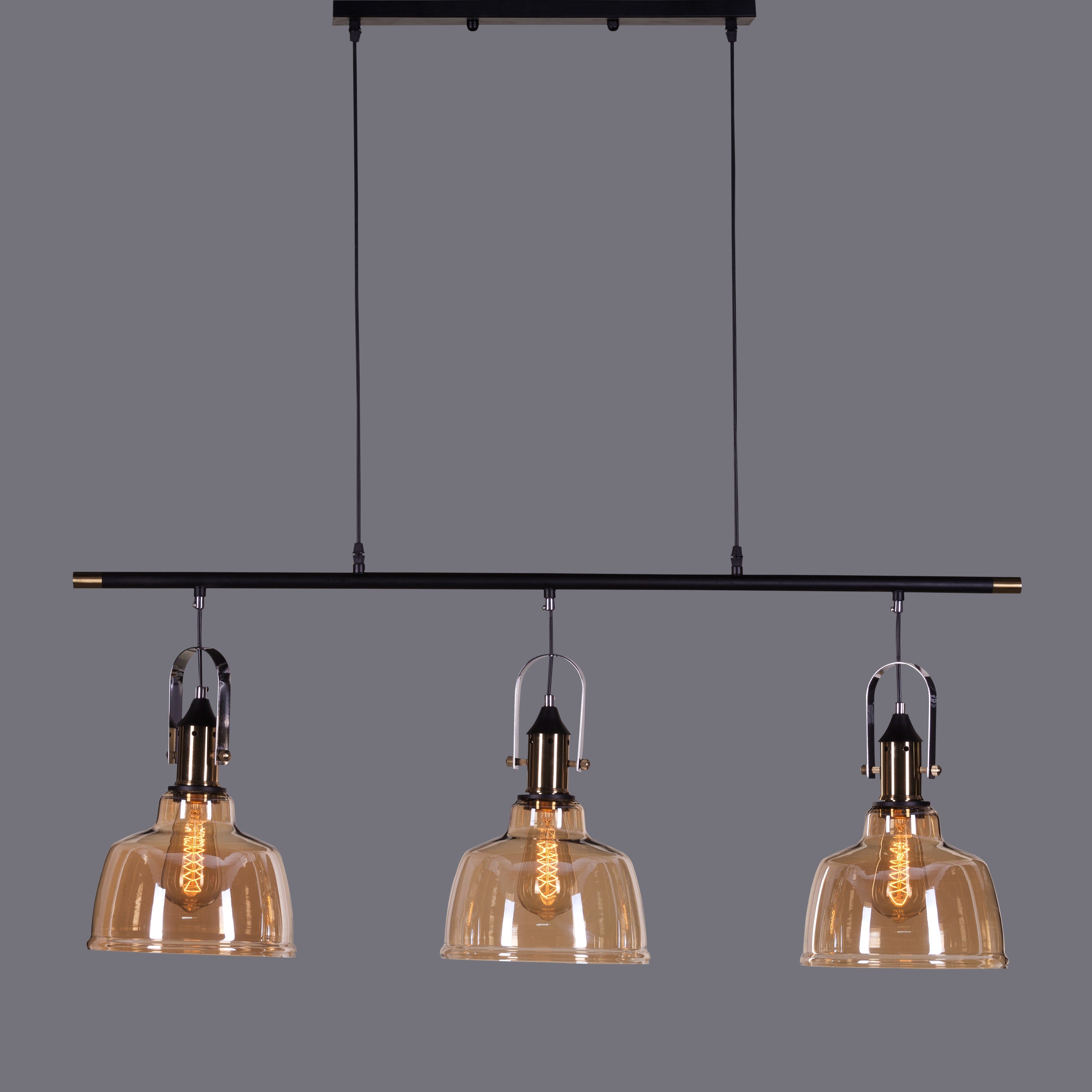 Royal Tea (Amber) Glass Chandelier
