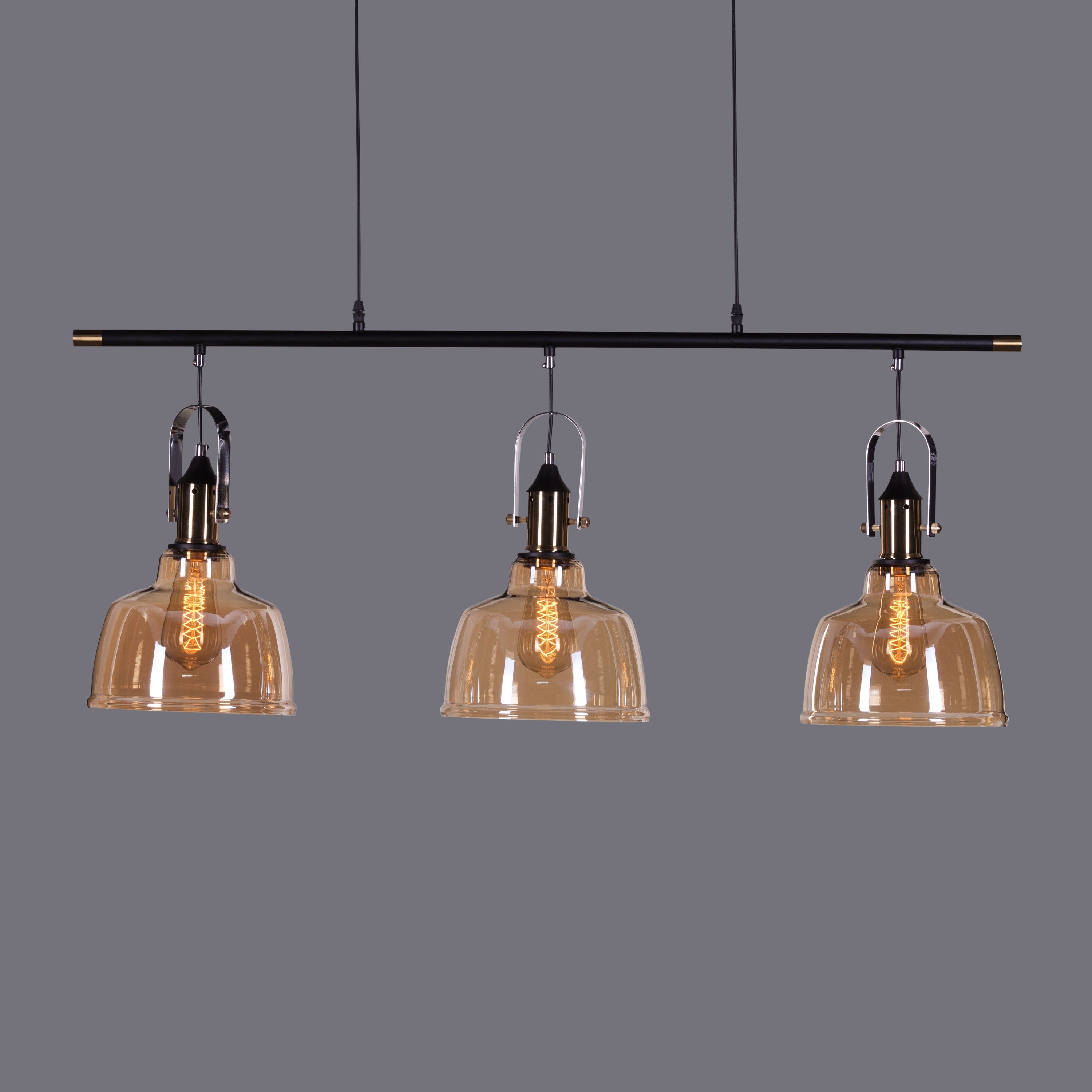 Royal Tea (Amber) Glass Pendant Light